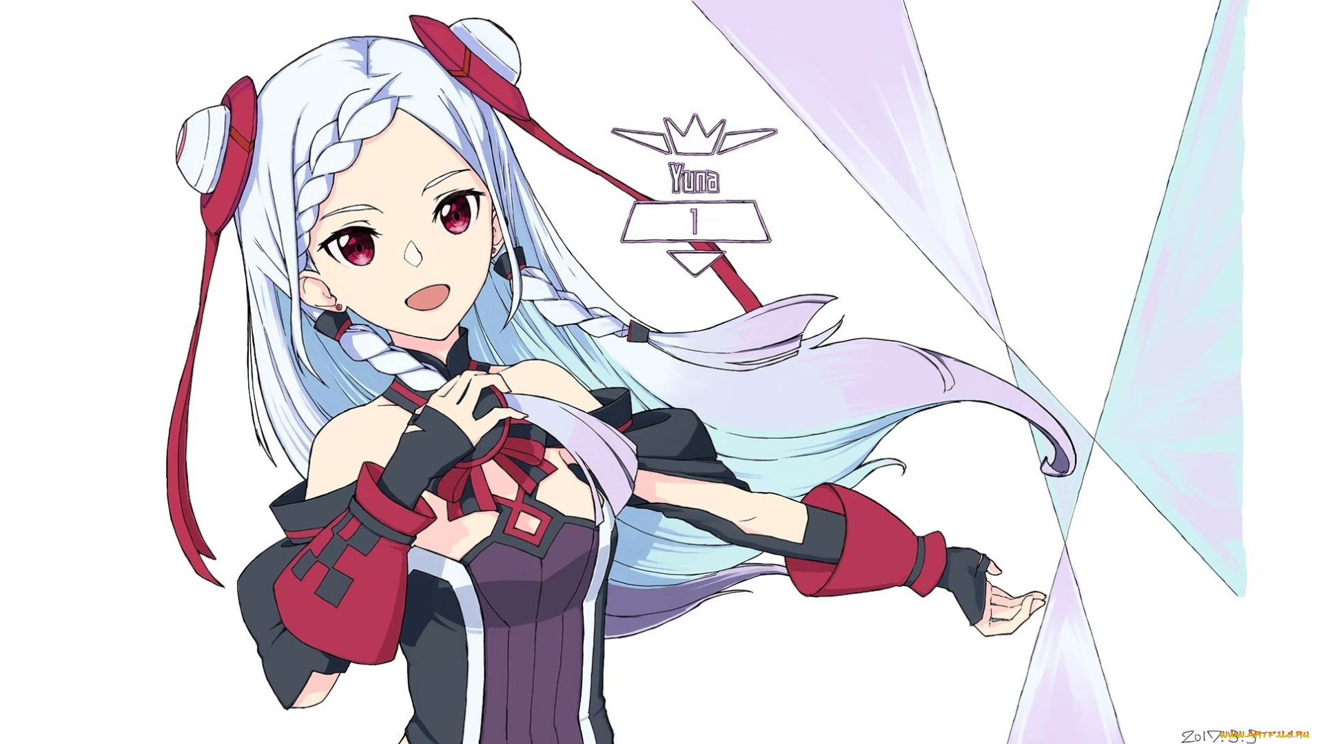 аниме, sword, art, online, девушка, взгляд, фон