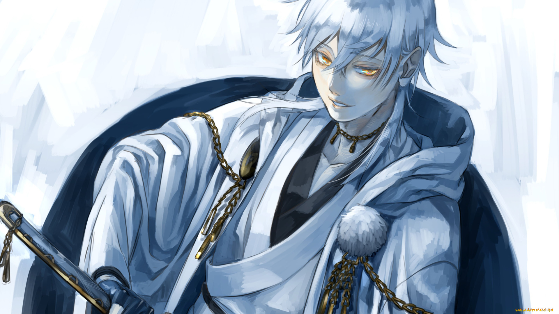 аниме, touken, ranbu, tsurumaru, kuninaga