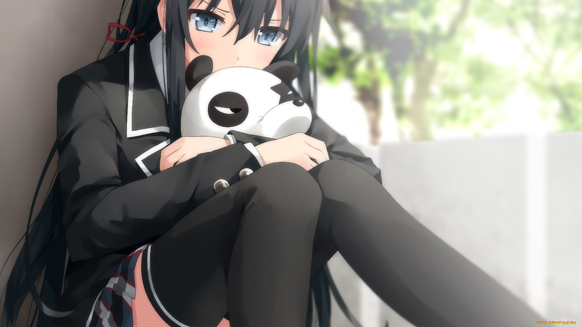 аниме, unknown, , другое, девушка, взгляд, фон