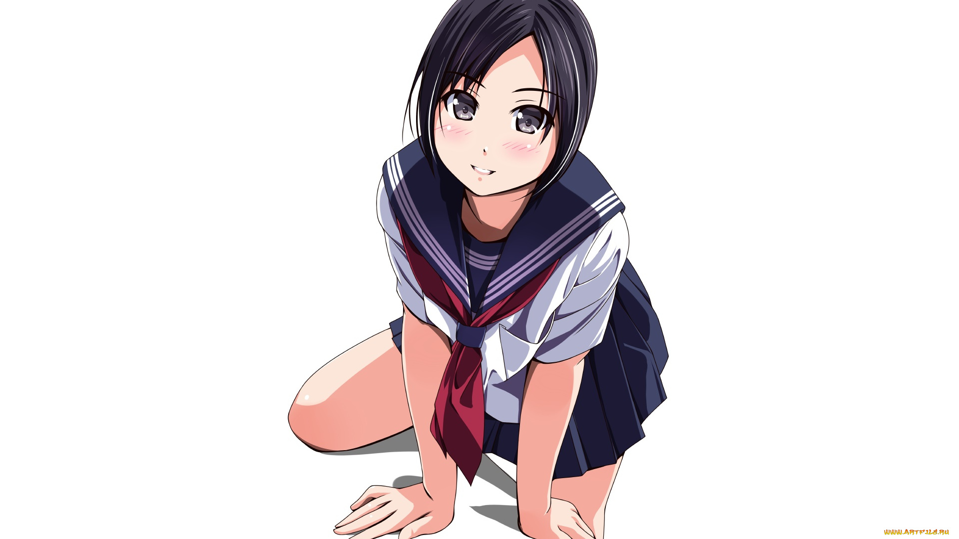 аниме, unknown, , другое, девушка, взгляд, фон