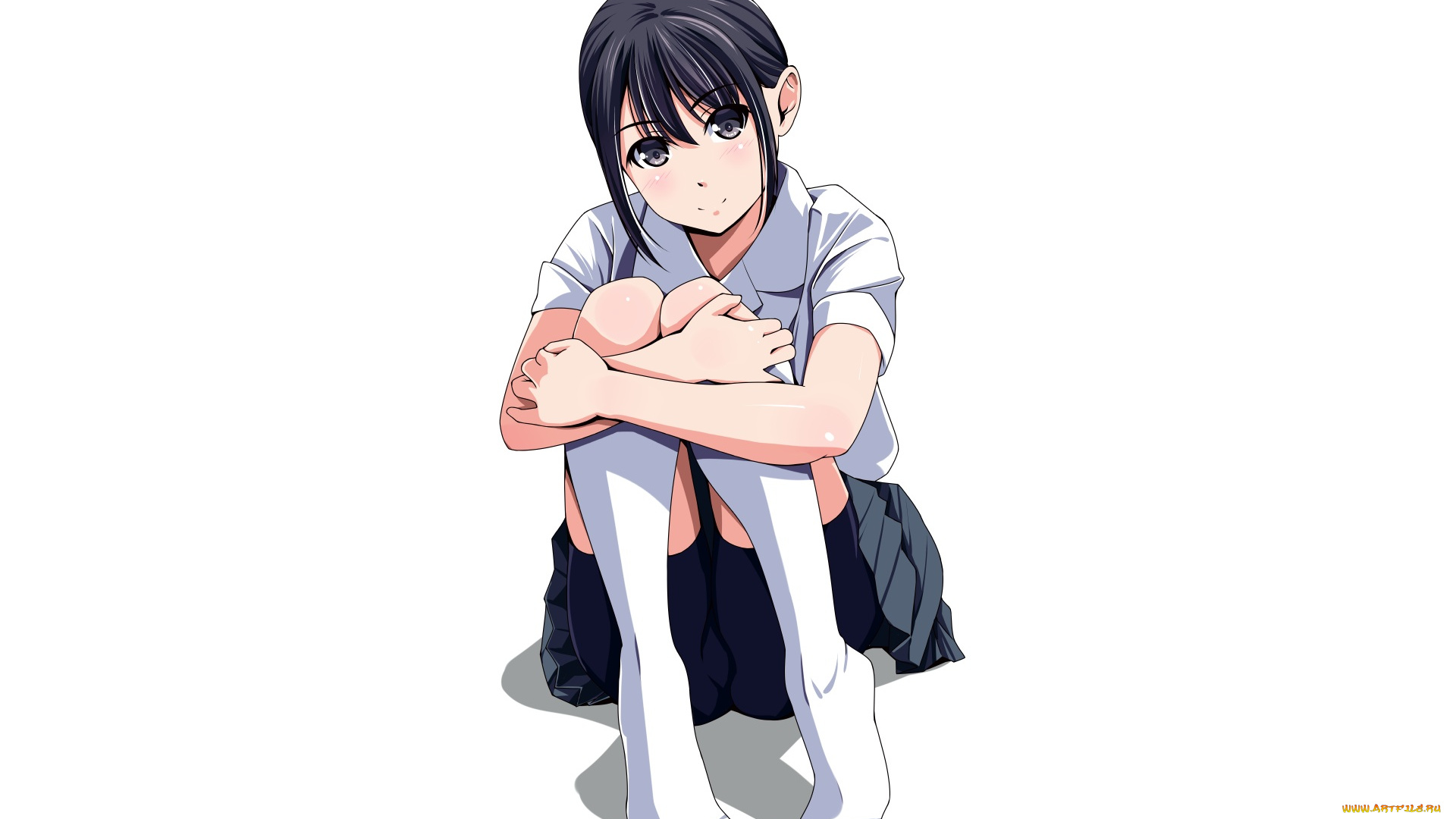 аниме, unknown, , другое, девушка, взгляд, фон