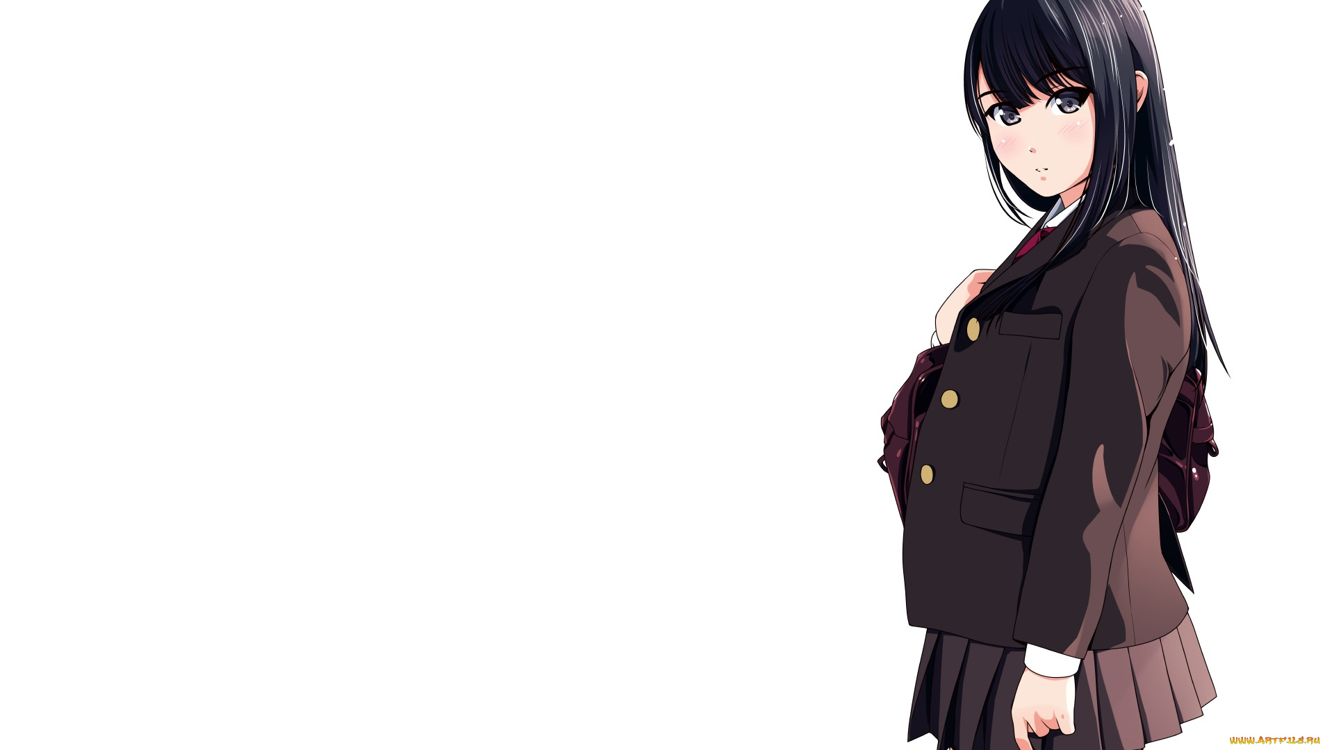 аниме, unknown, , другое, девушка, взгляд, фон