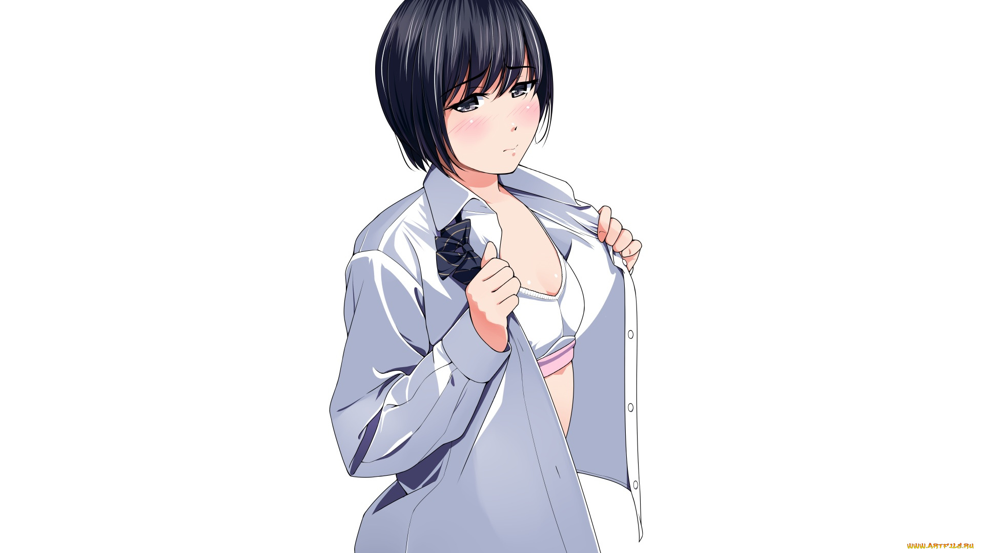 аниме, unknown, , другое, девушка, взгляд, фон