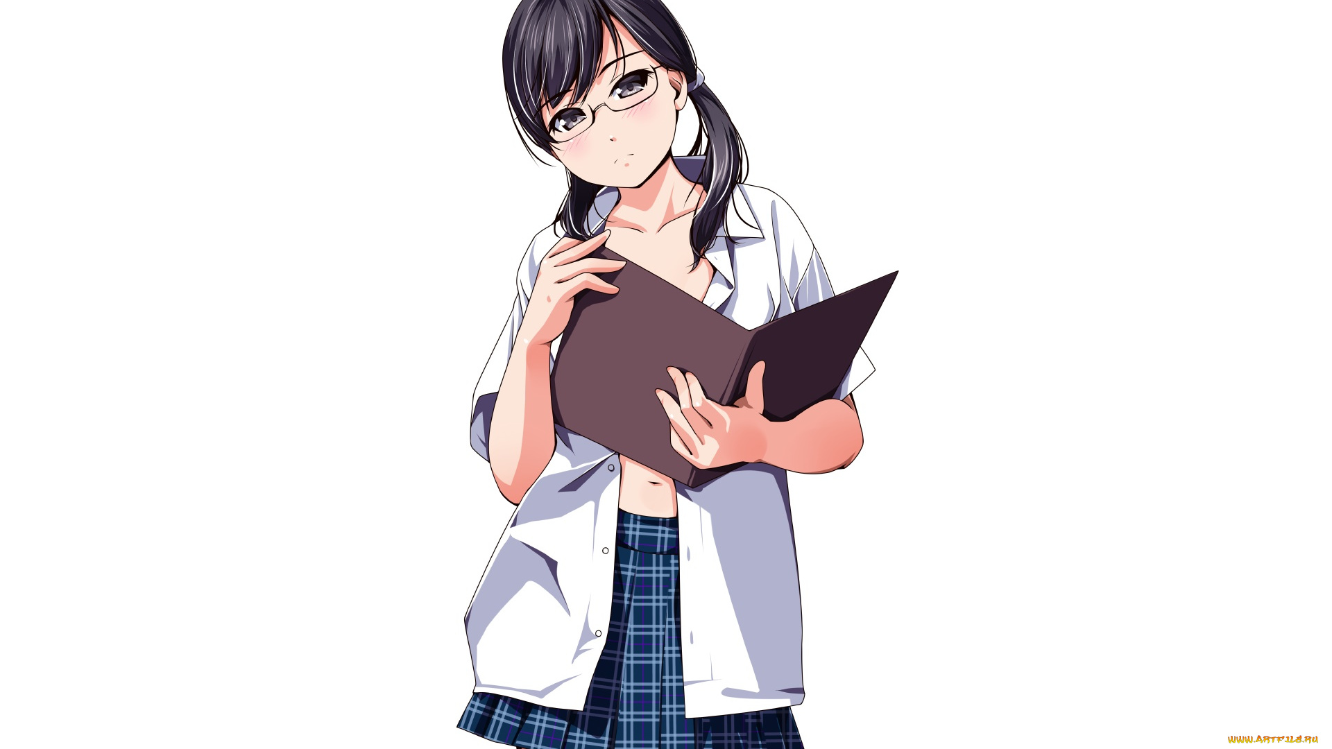 аниме, unknown, , другое, девушка, взгляд, фон