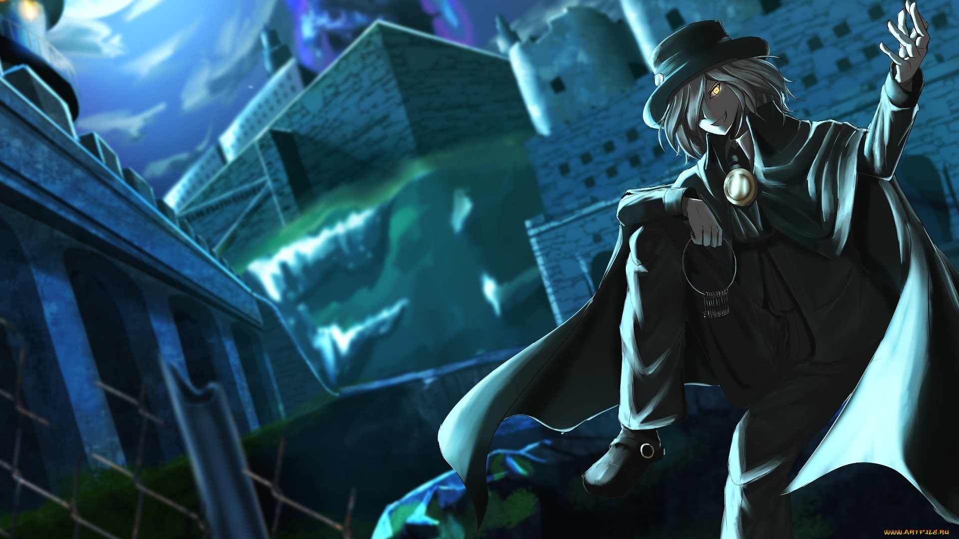 аниме, unknown, , другое, парень, взгляд, фон