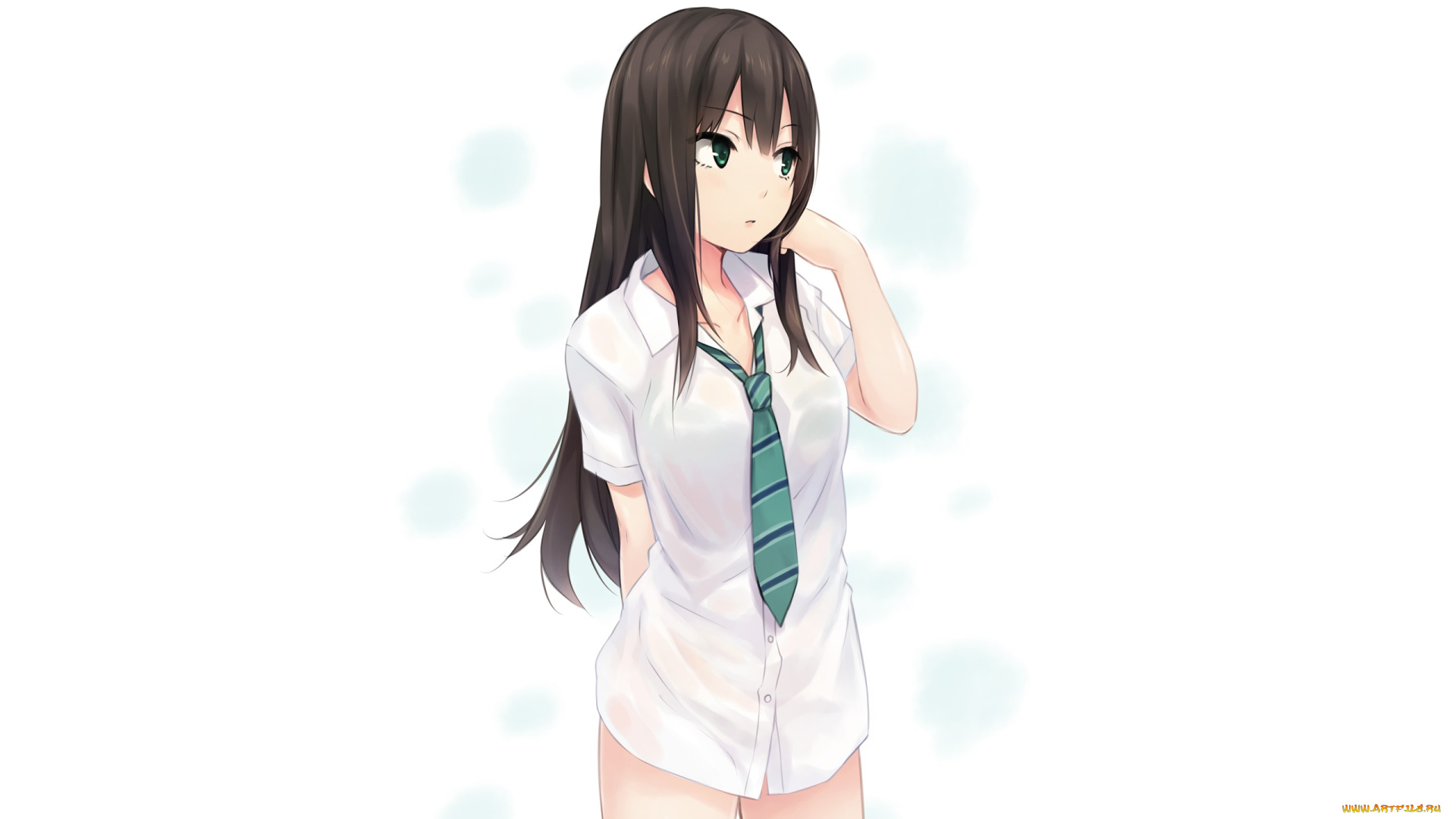 аниме, unknown, , другое, взгляд, девушка, фон