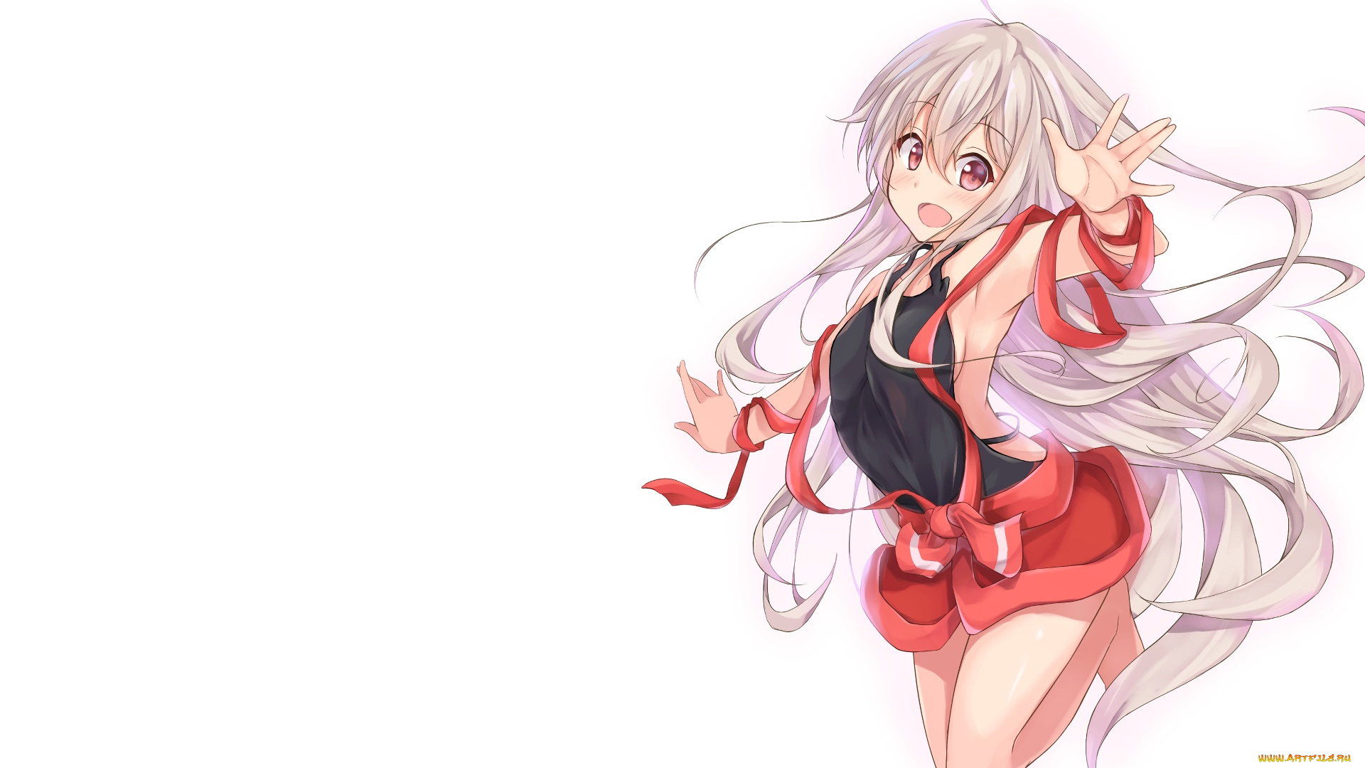 аниме, urara, meirochou, девушка, взгляд, фон