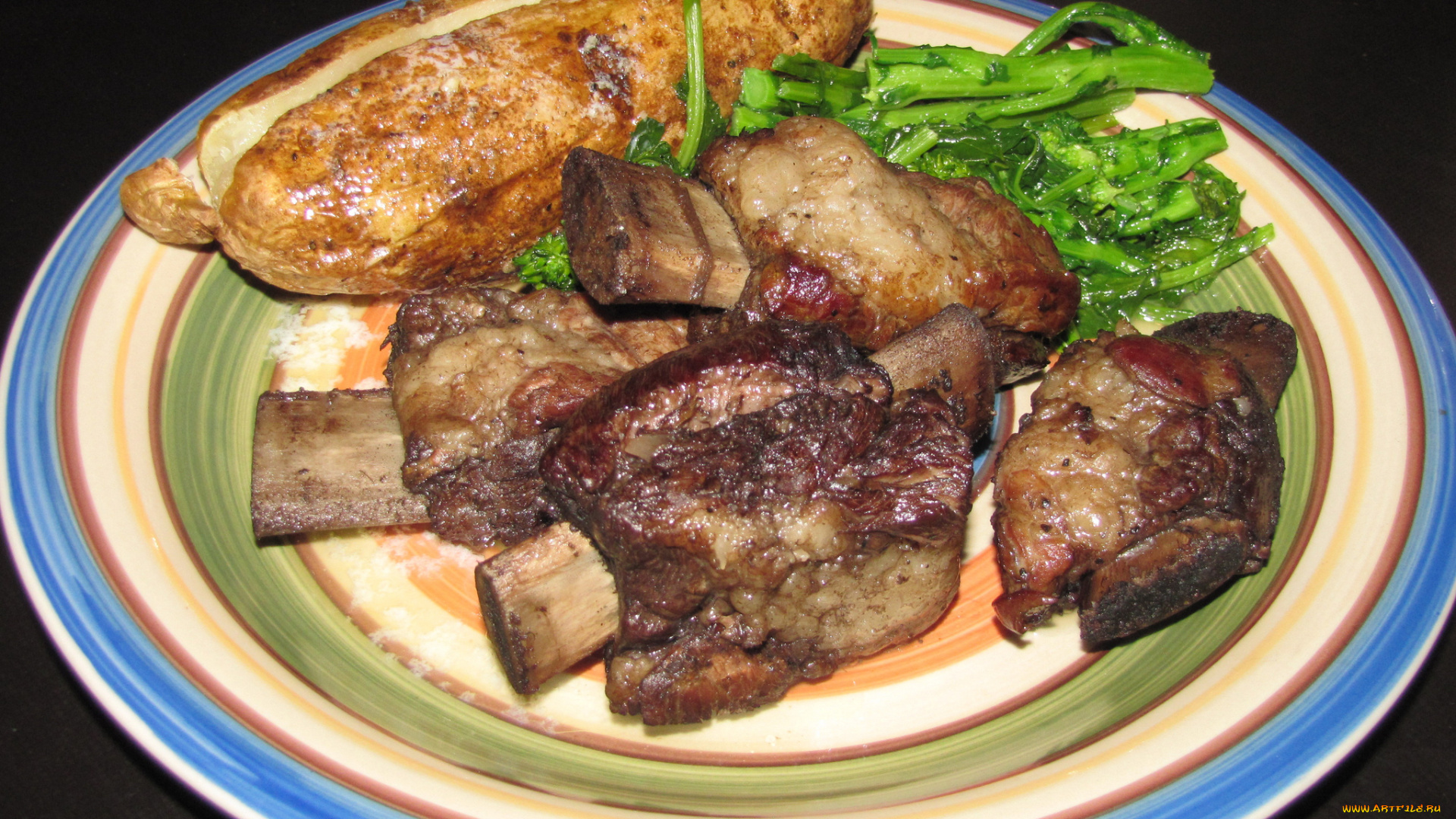 еда, мясные, блюда, ребрышки