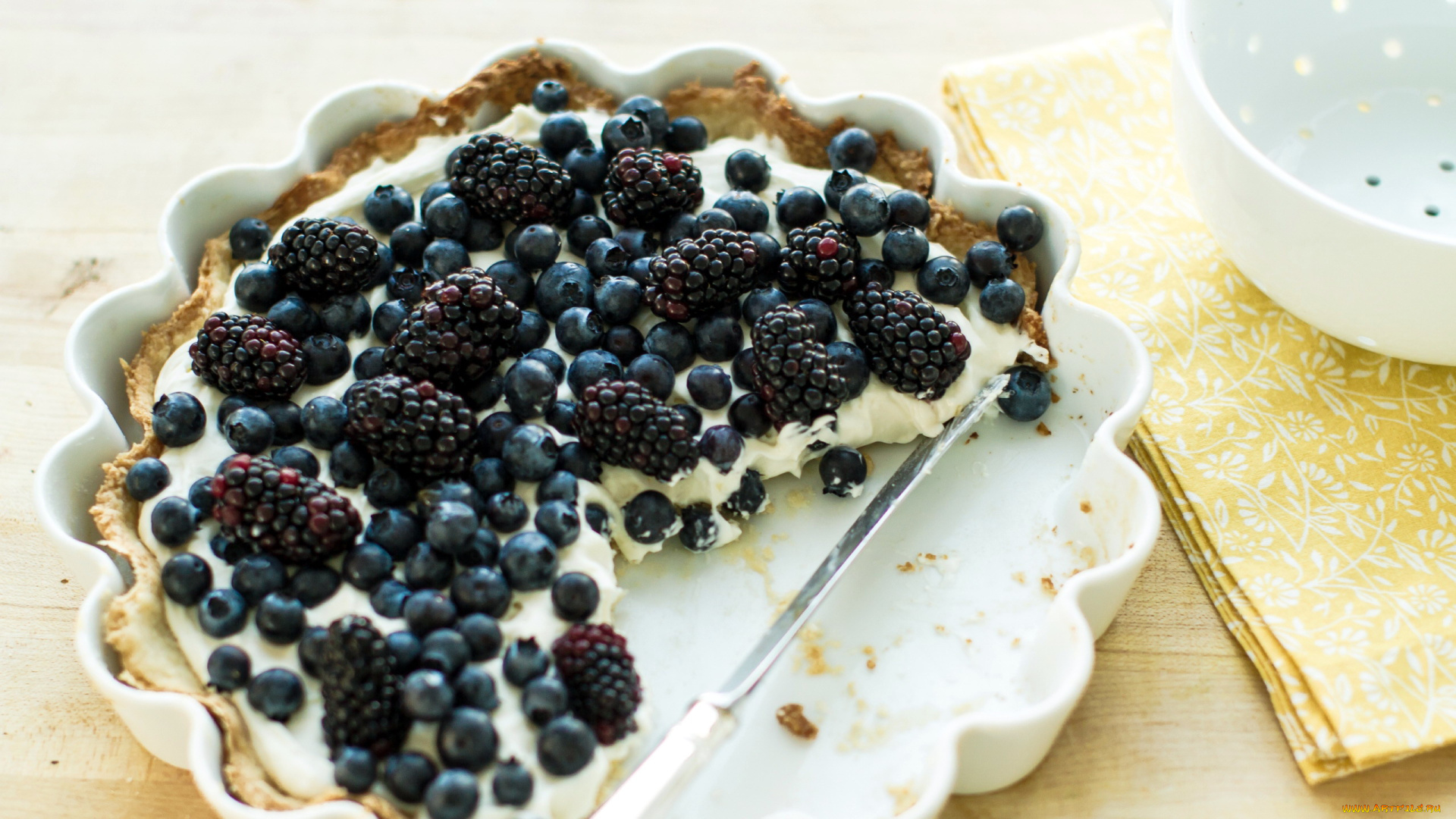 еда, пироги, черника, чизкейк, ежевика