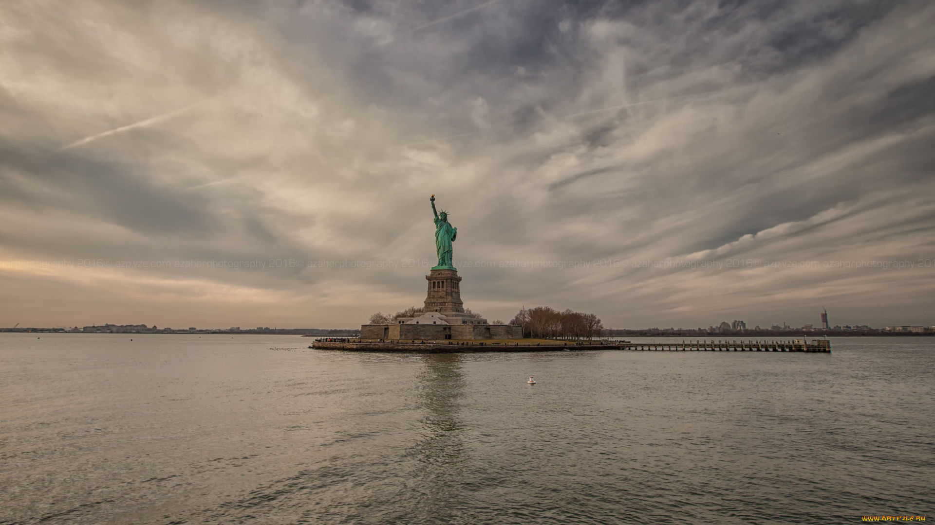 города, нью-йорк, , сша, остров