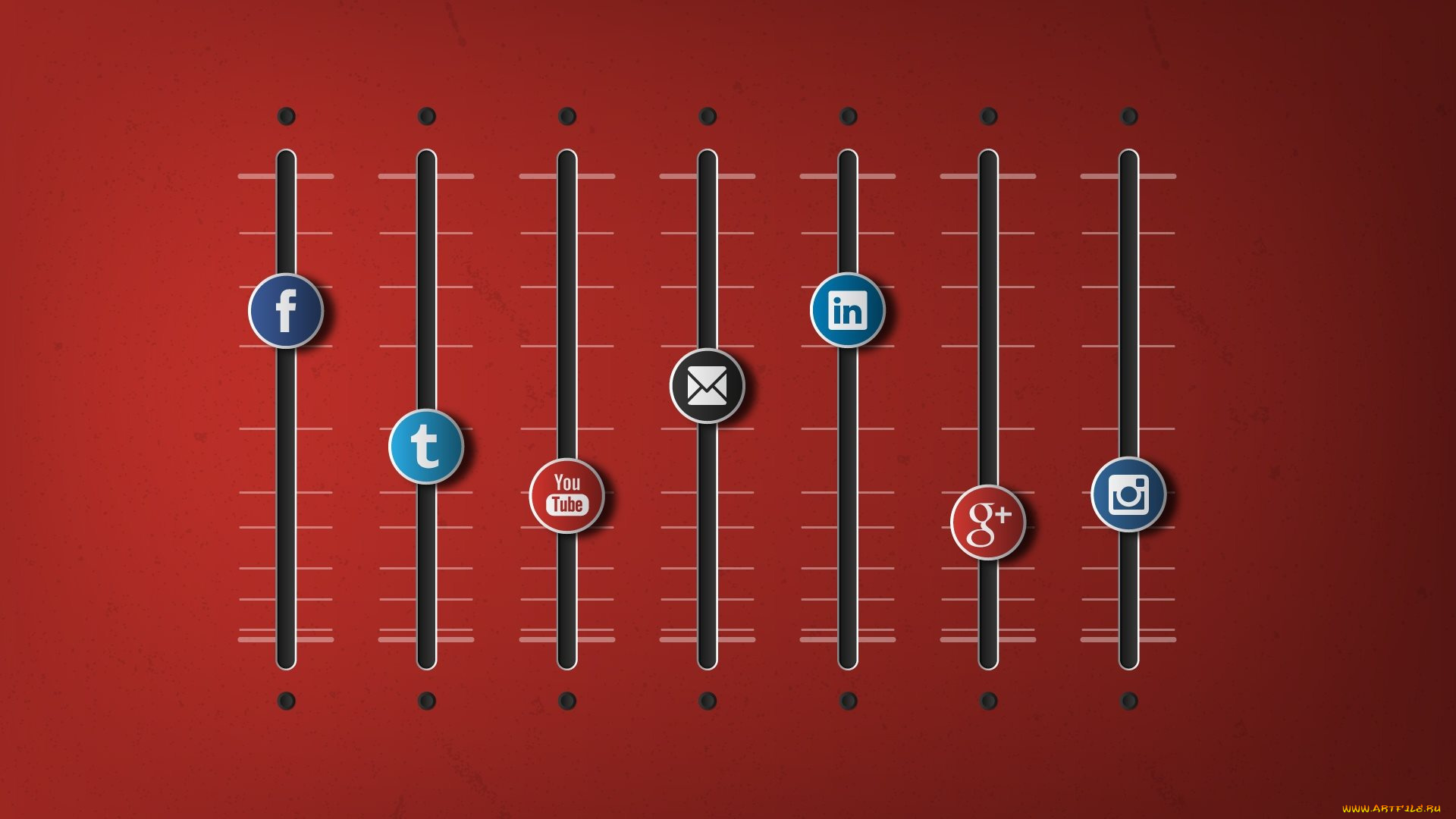 компьютеры, -unknown, , разное, эквалайзер, facebook, twitter, youtube, email, linkedin, google, instagram, соц, сети, интернет