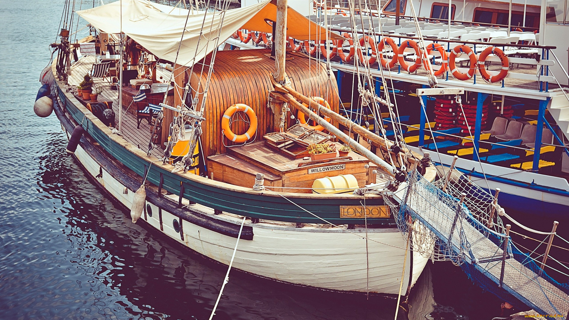 корабли, баркасы, , , буксиры, трап, навес