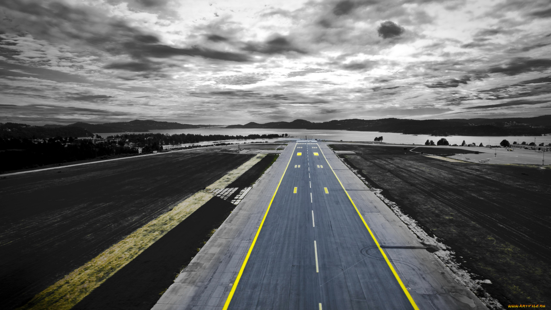 природа, дороги, разметка