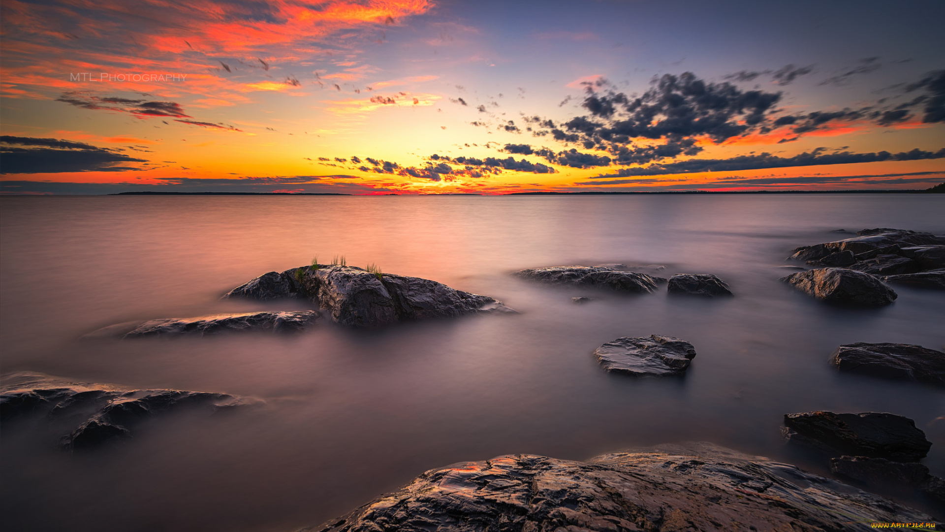 природа, восходы, закаты, море, камни