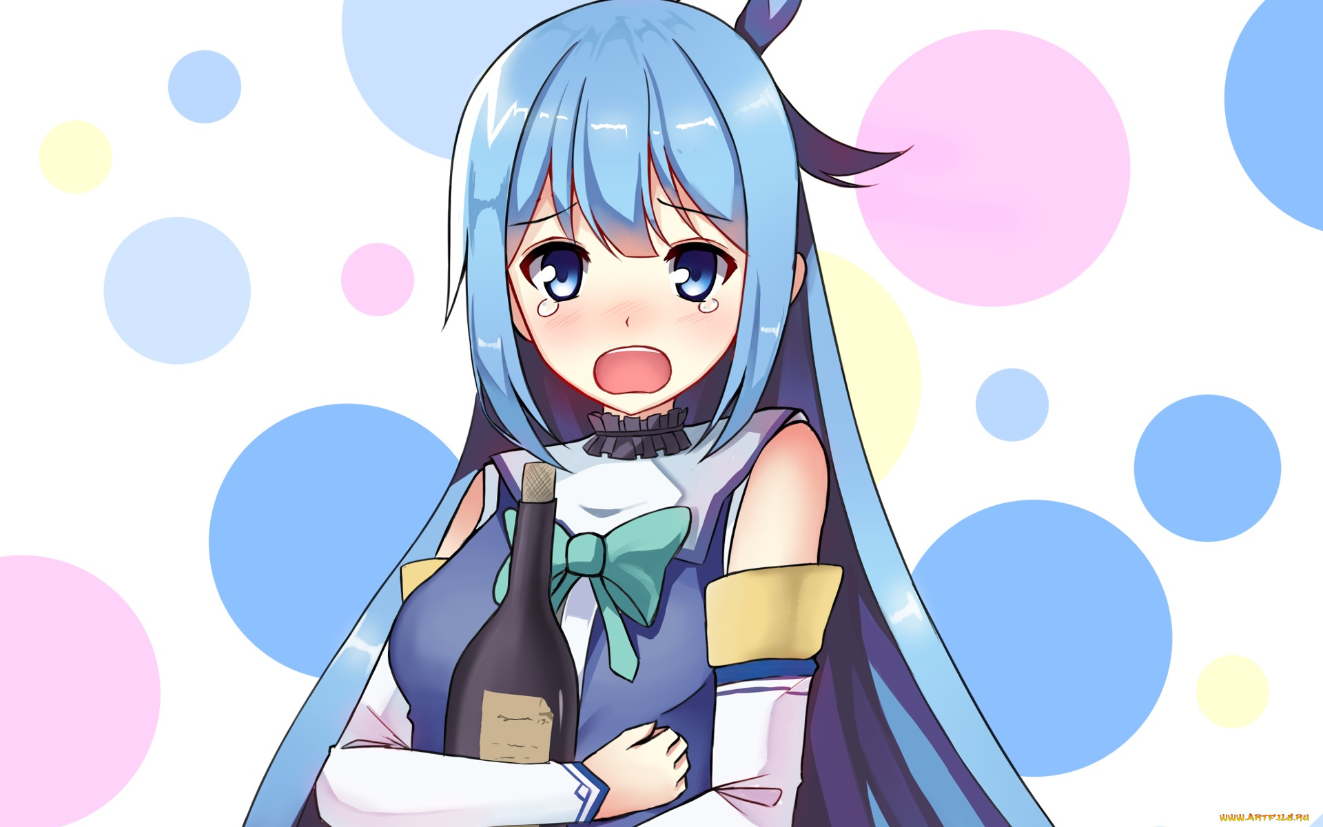 аниме, kono, subarashii, sekai, ni, shukufuku, wo, девушка, взгляд, фон