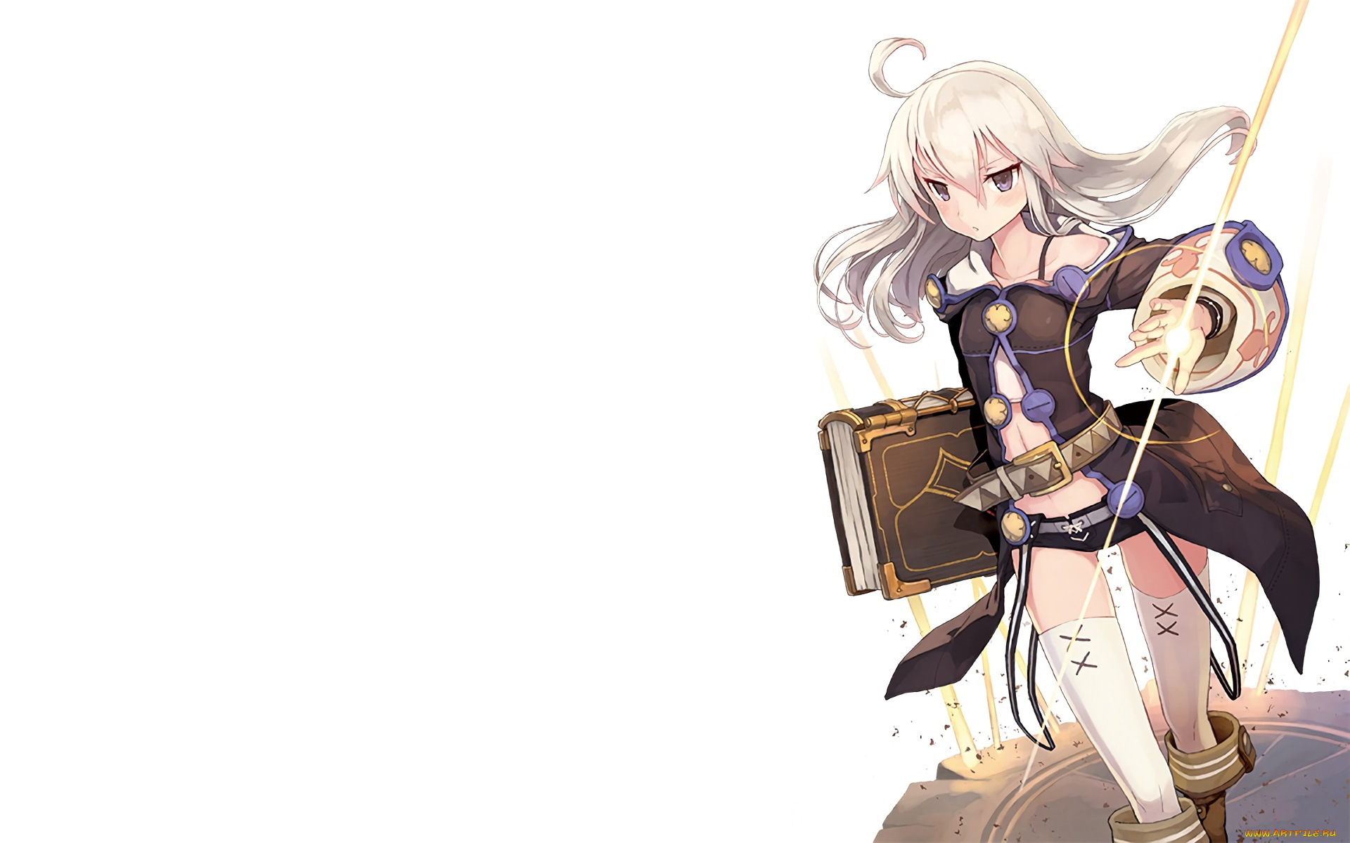 аниме, магия, , колдовство, , halloween, девушка, взгляд, фон