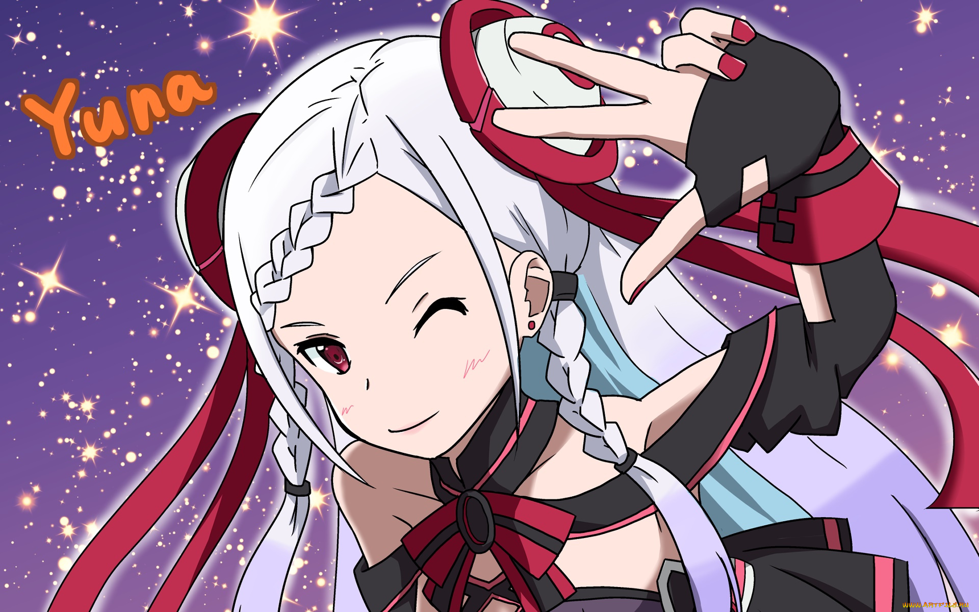 аниме, sword, art, online, девушка, взгляд, фон