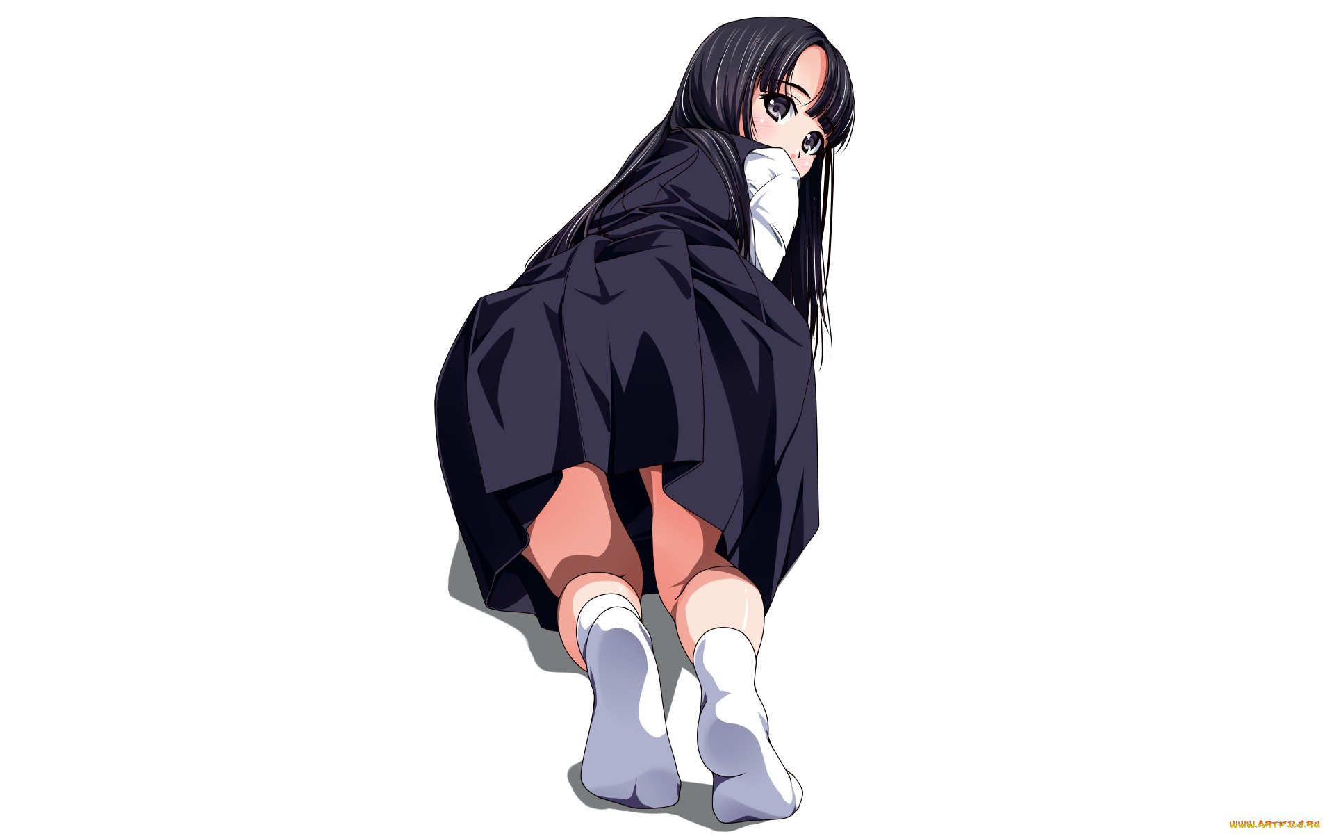 аниме, unknown, , другое, девушка, взгляд, фон