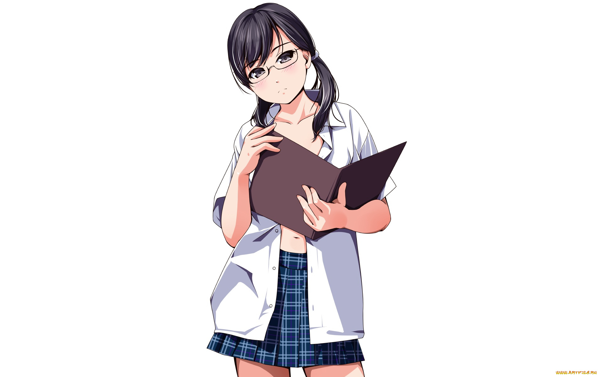 аниме, unknown, , другое, девушка, взгляд, фон