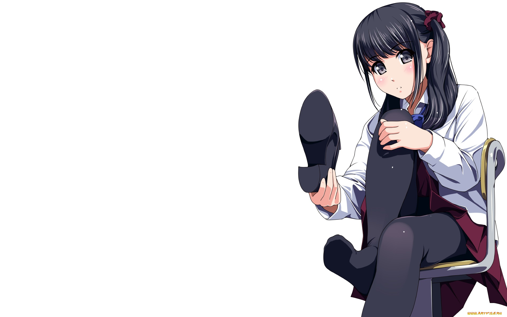 аниме, unknown, , другое, девушка, взгляд, фон