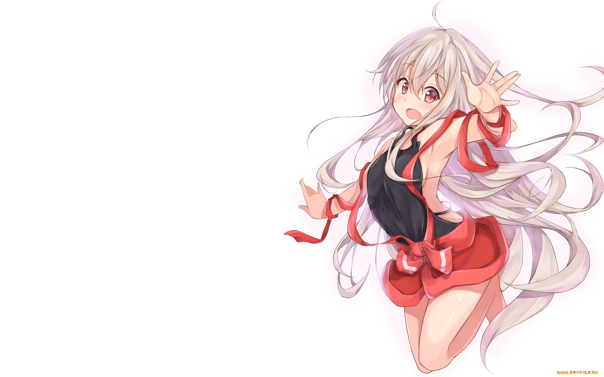 аниме, urara, meirochou, девушка, взгляд, фон
