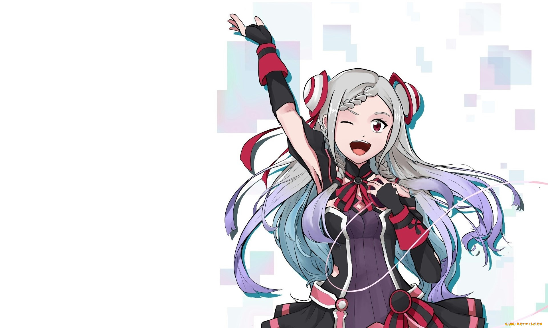 аниме, sword, art, online, девушка, взгляд, фон