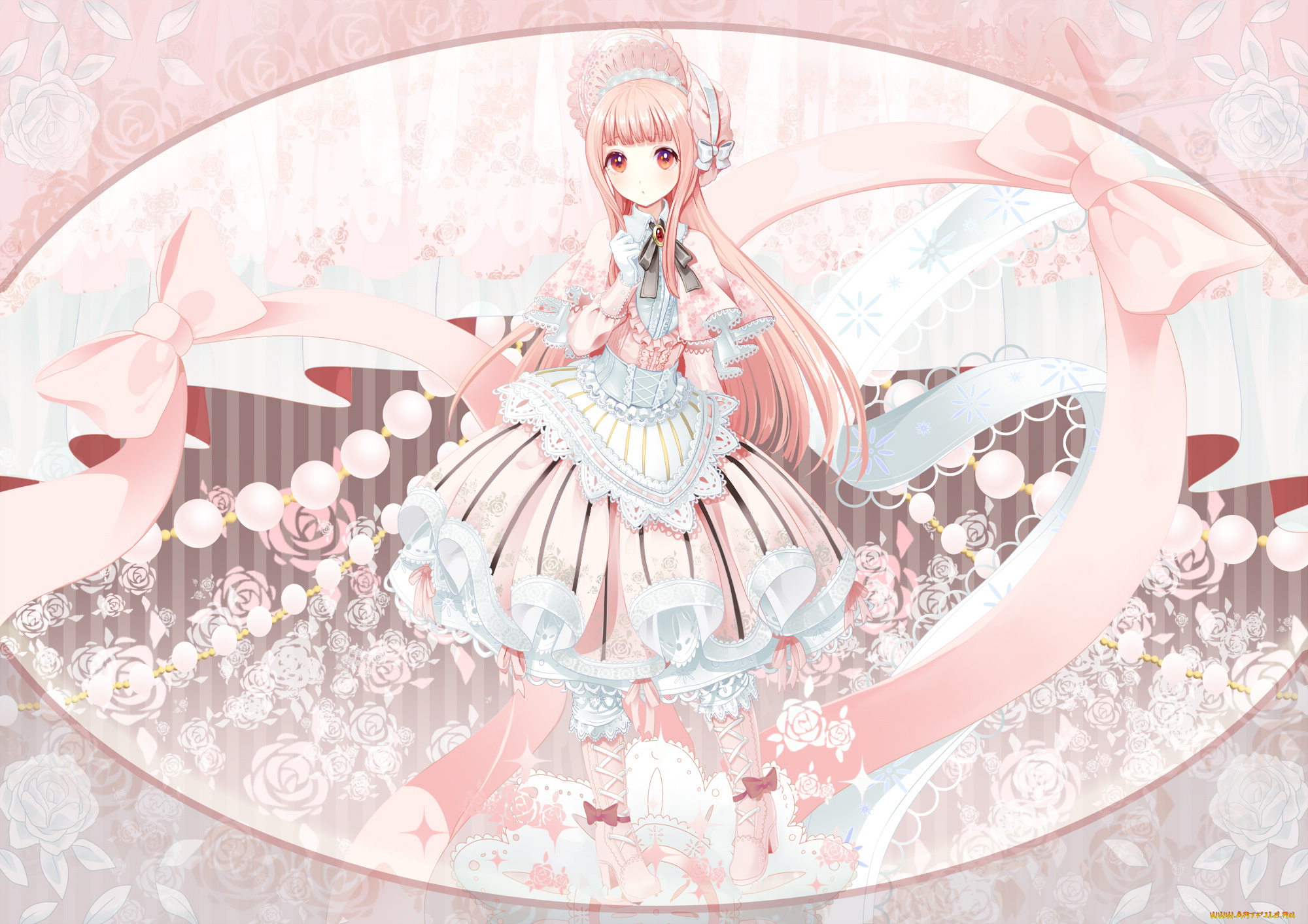 аниме, unknown, , другое, девушка, взгляд, фон