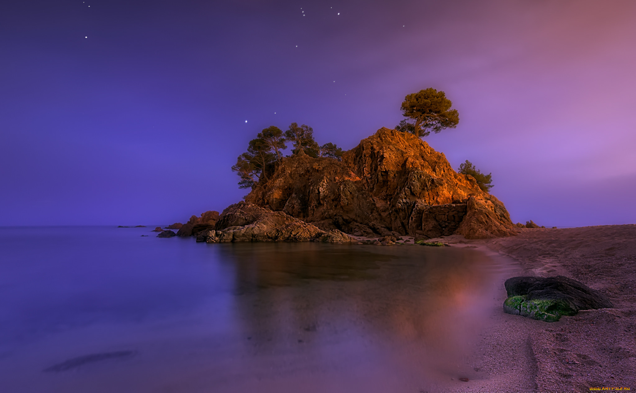 природа, побережье, море, берег