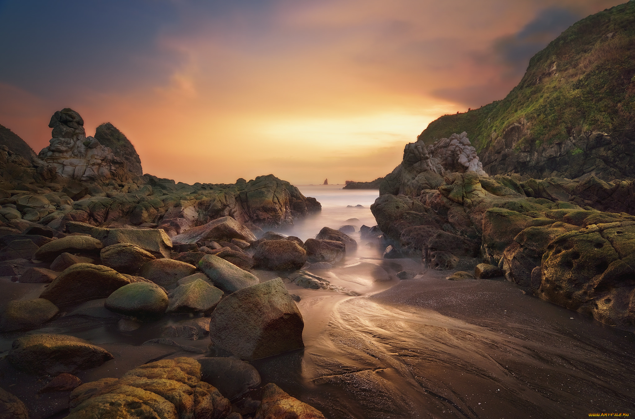 природа, побережье, берег, море