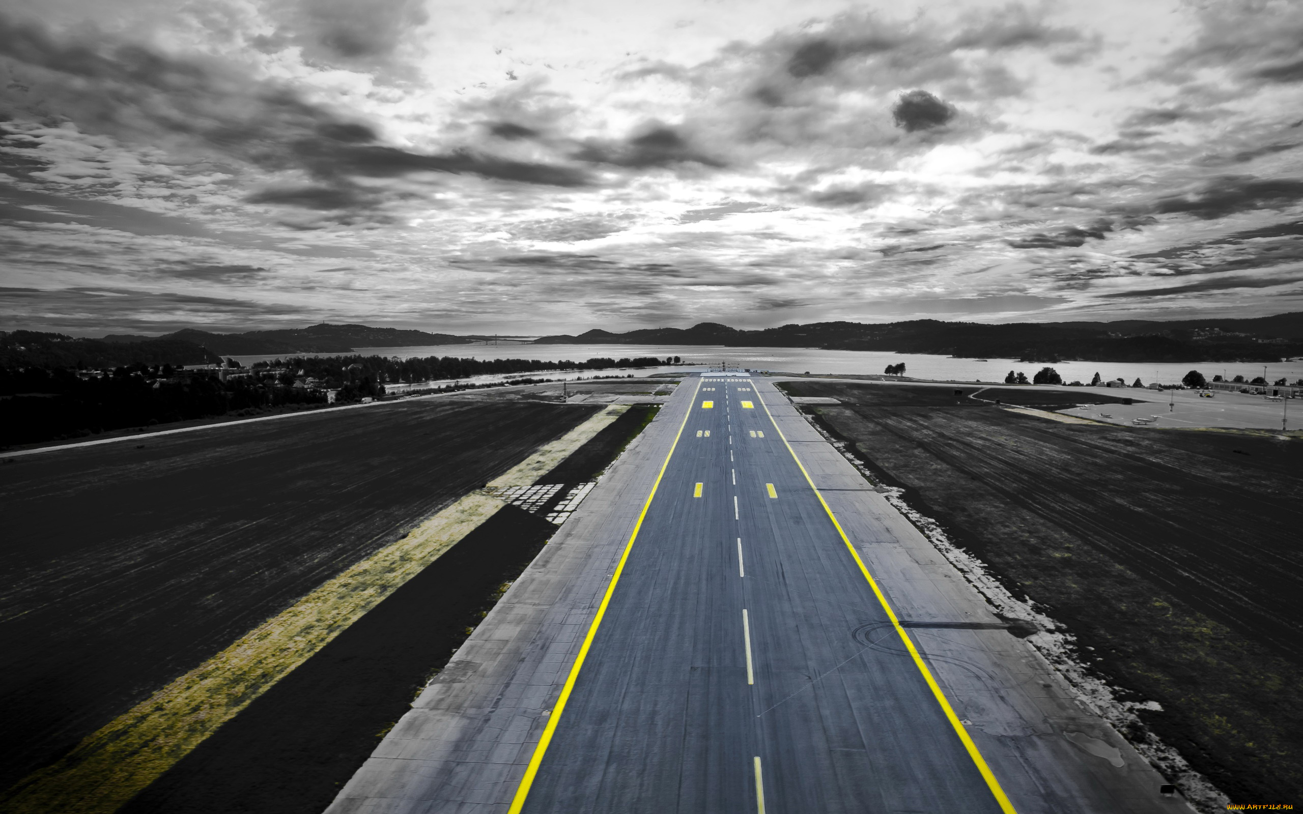 природа, дороги, разметка