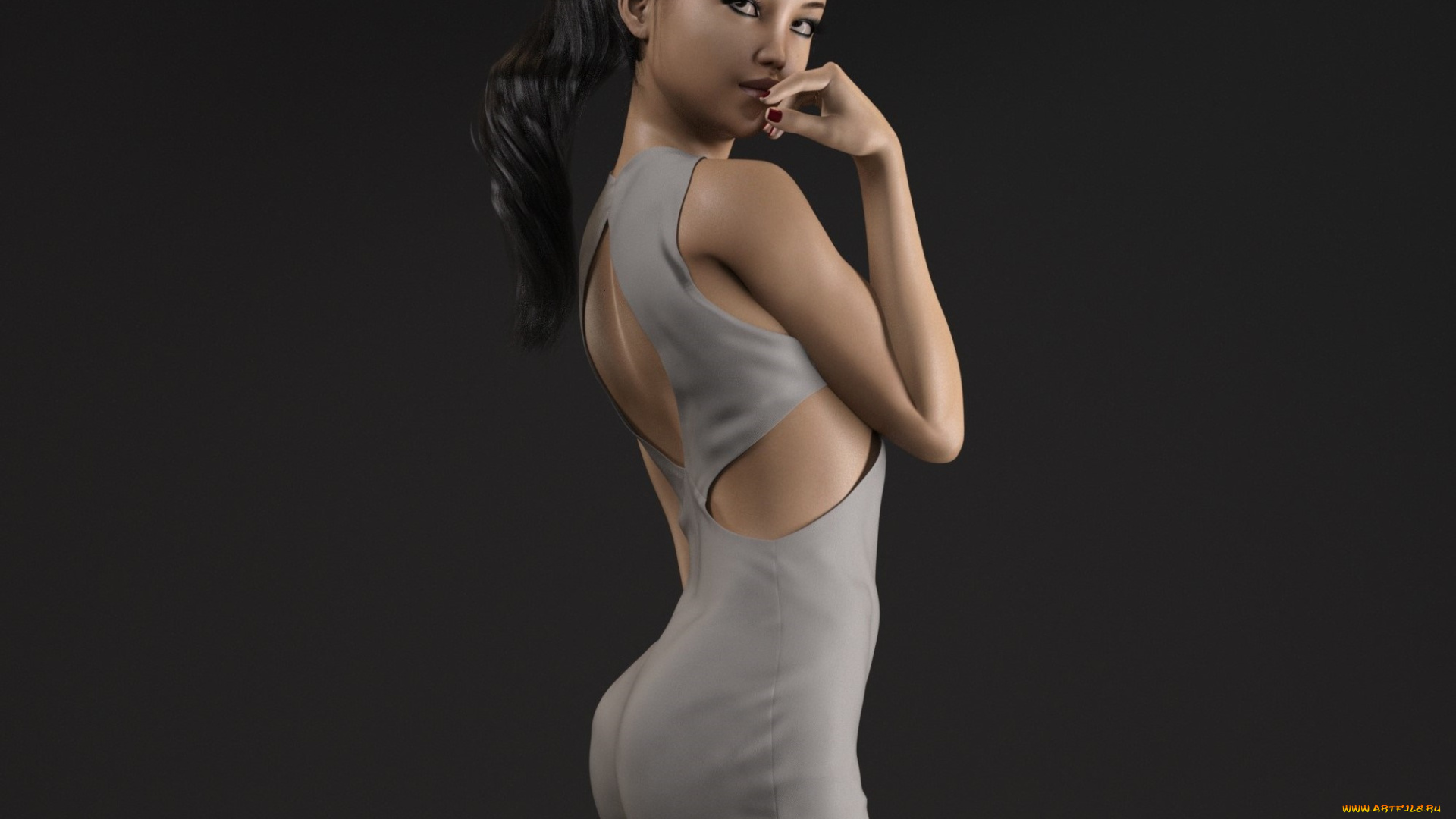 3д, графика, люди, , people, девушка, взгляд, фон