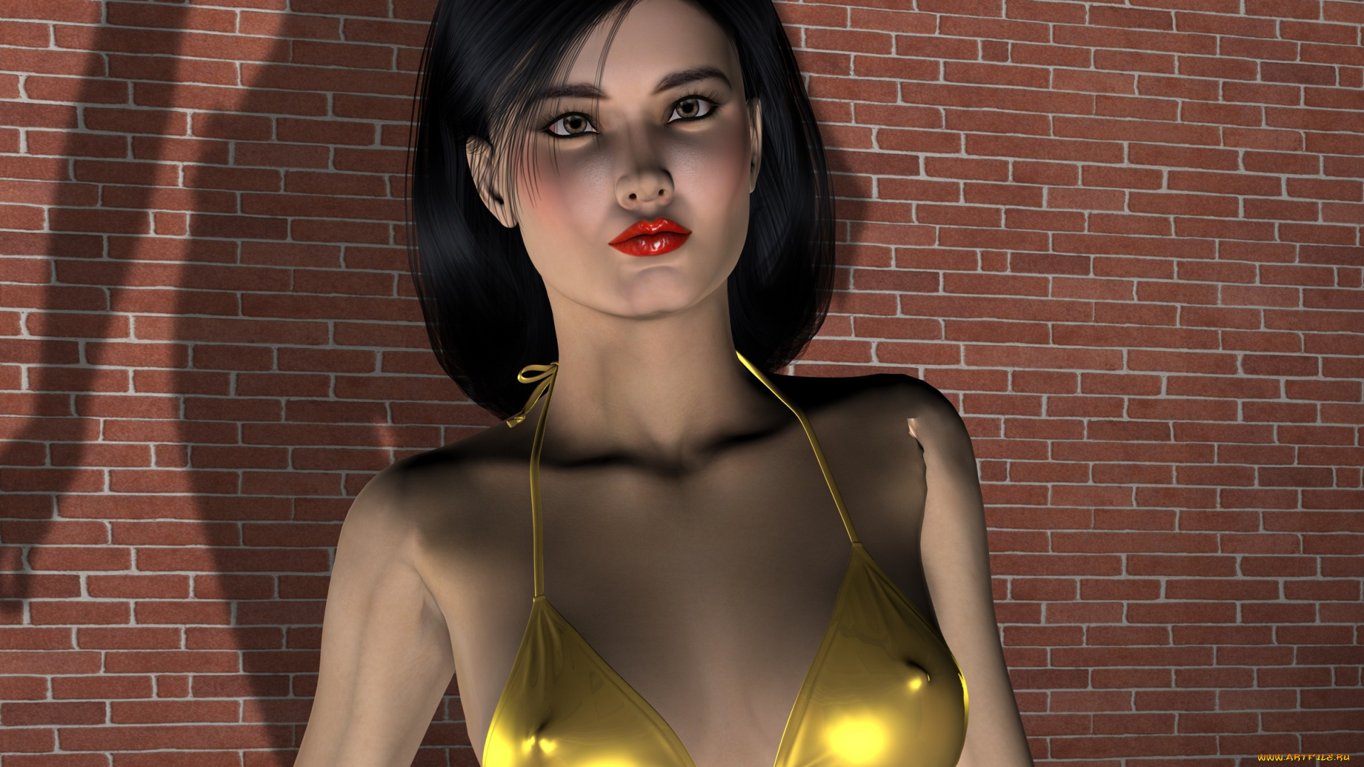 3д, графика, люди, , people, девушка, взгляд, фон