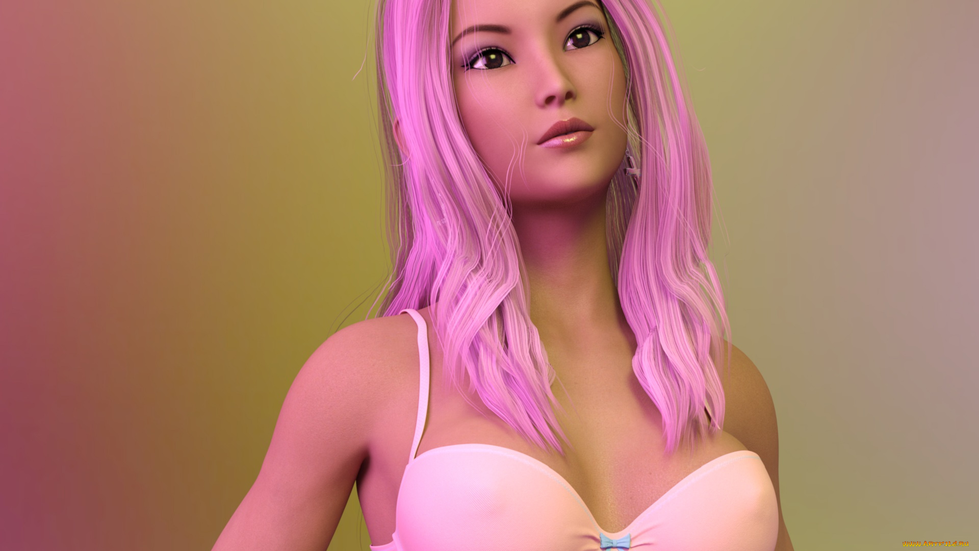 3д, графика, люди, , people, девушка, взгляд, фон