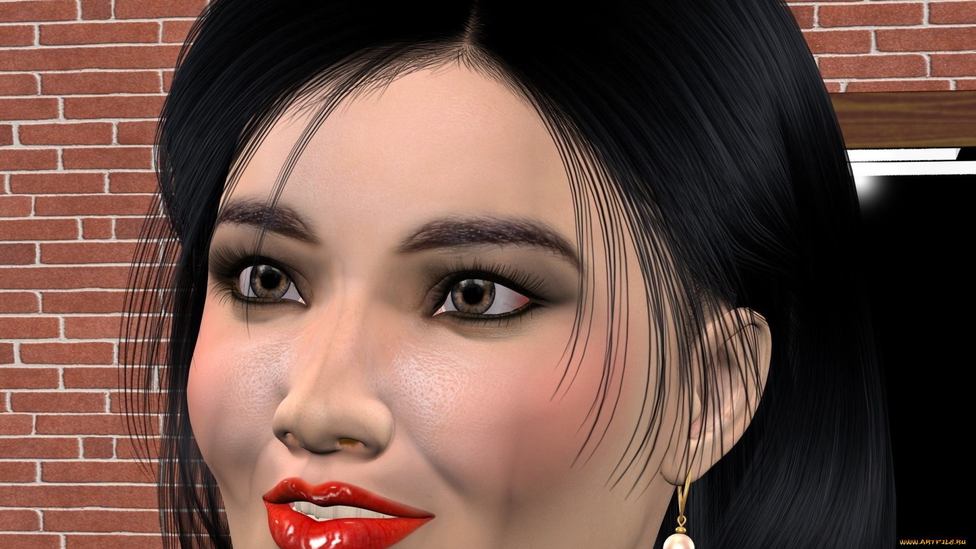 3д, графика, портрет, , portraits, девушка, взгляд, фон