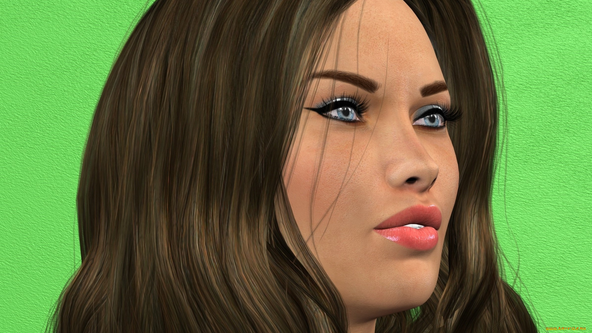 3д, графика, портрет, , portraits, девушка, взгляд, фон