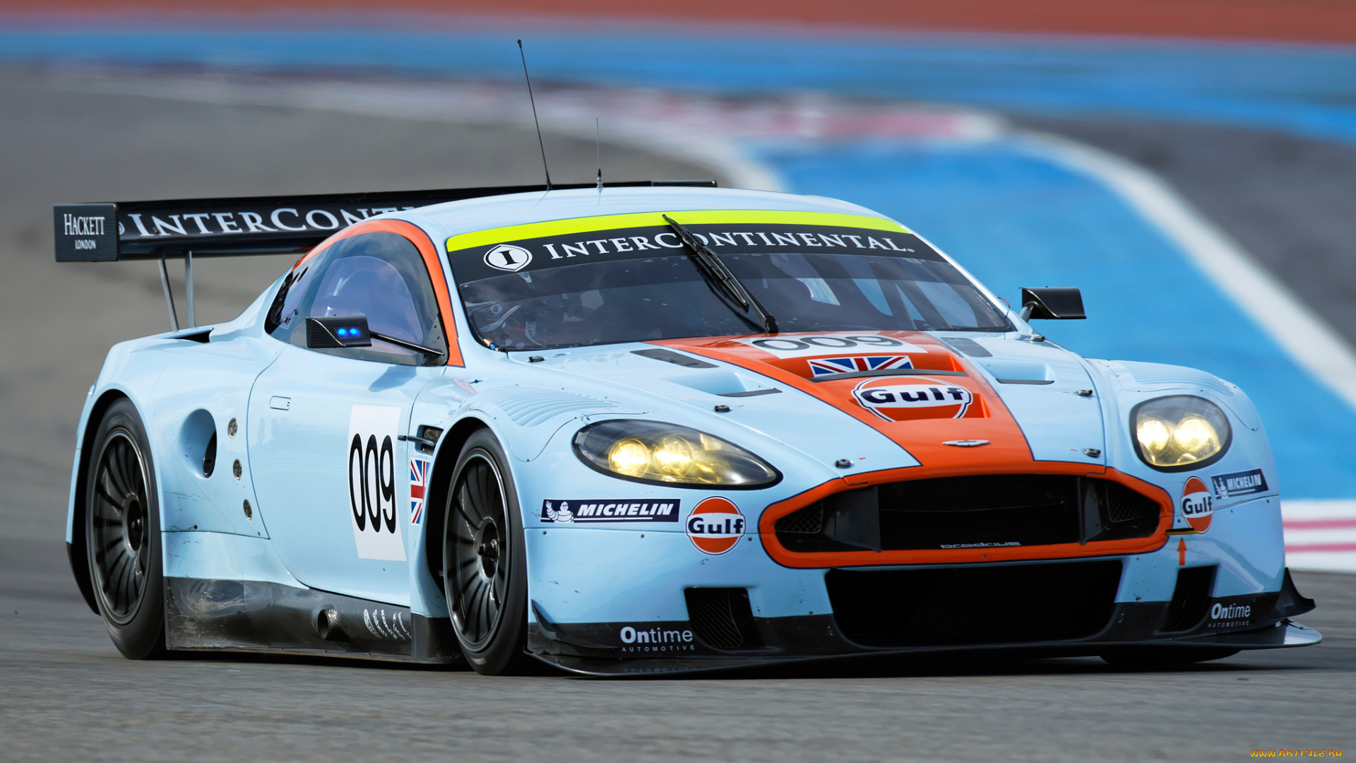 aston, martin, dbr9, gulf, oil, livery, 2008, автомобили, aston, martin, aston, martin, dbr9, gulf, oil, livery, 2008