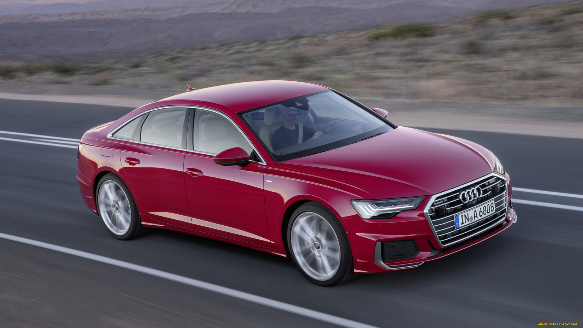 audi, a6, 2019, автомобили, audi, a6, красный, 2019