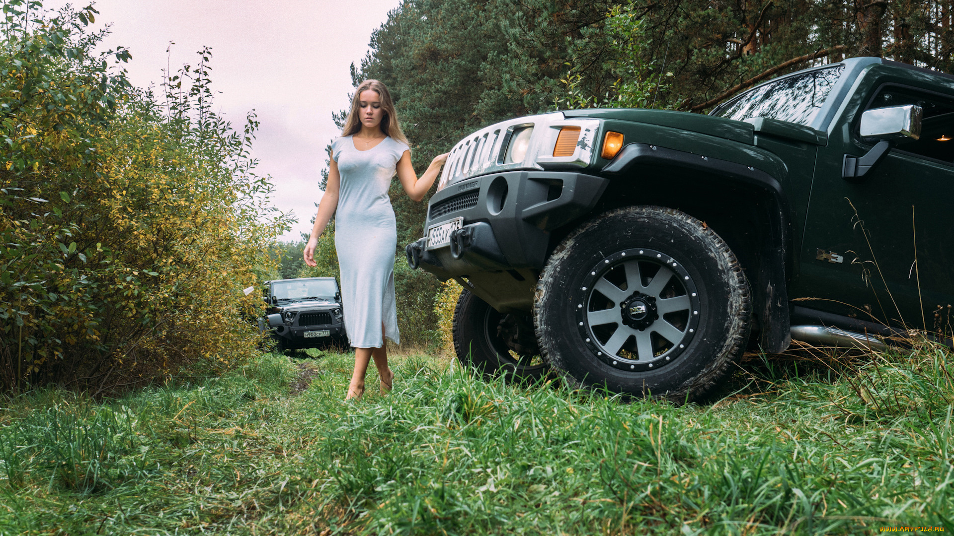 автомобили, -авто, с, девушками, hummer, h3