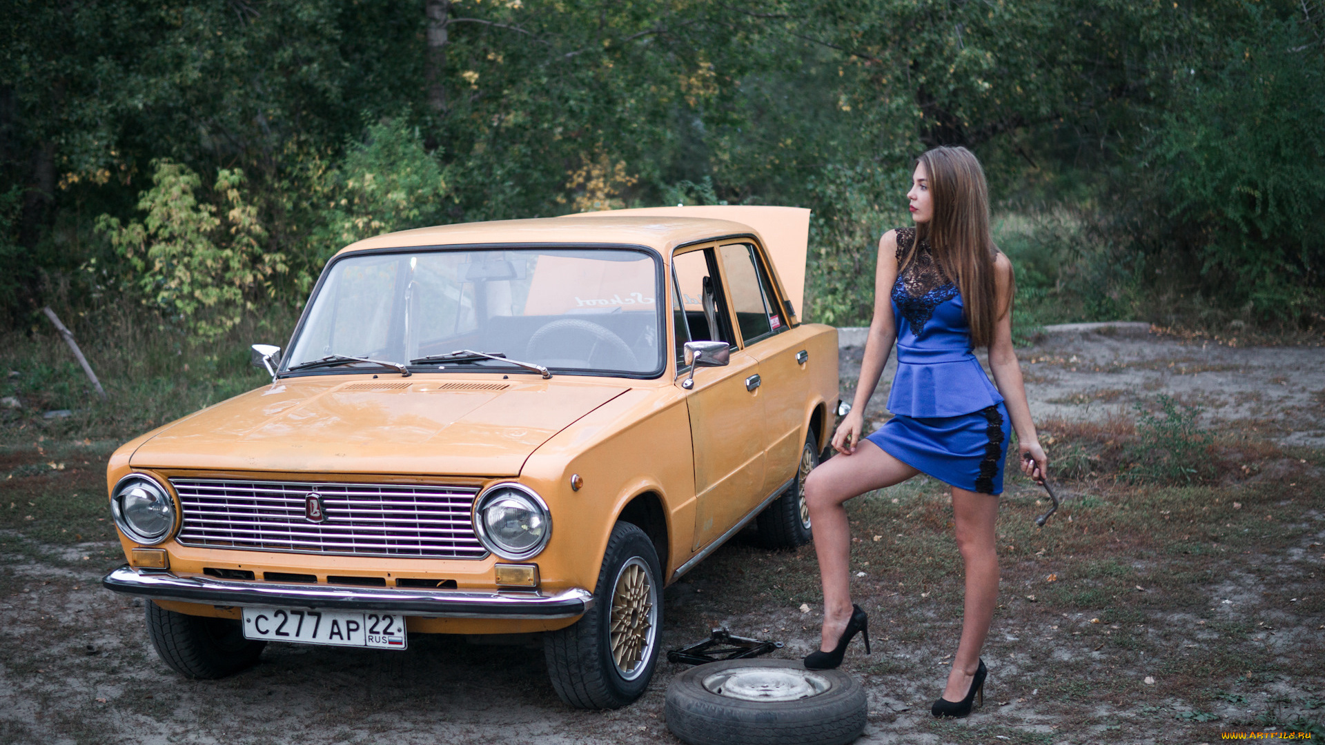автомобили, -авто, с, девушками, лада, 2101