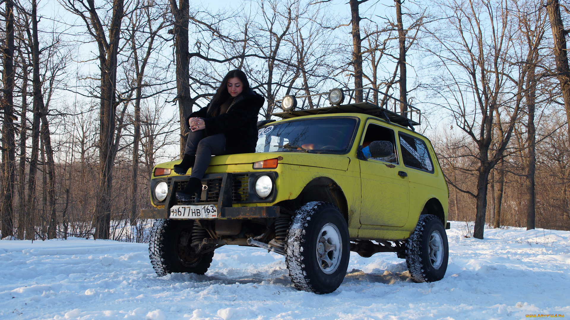 автомобили, -авто, с, девушками, нива