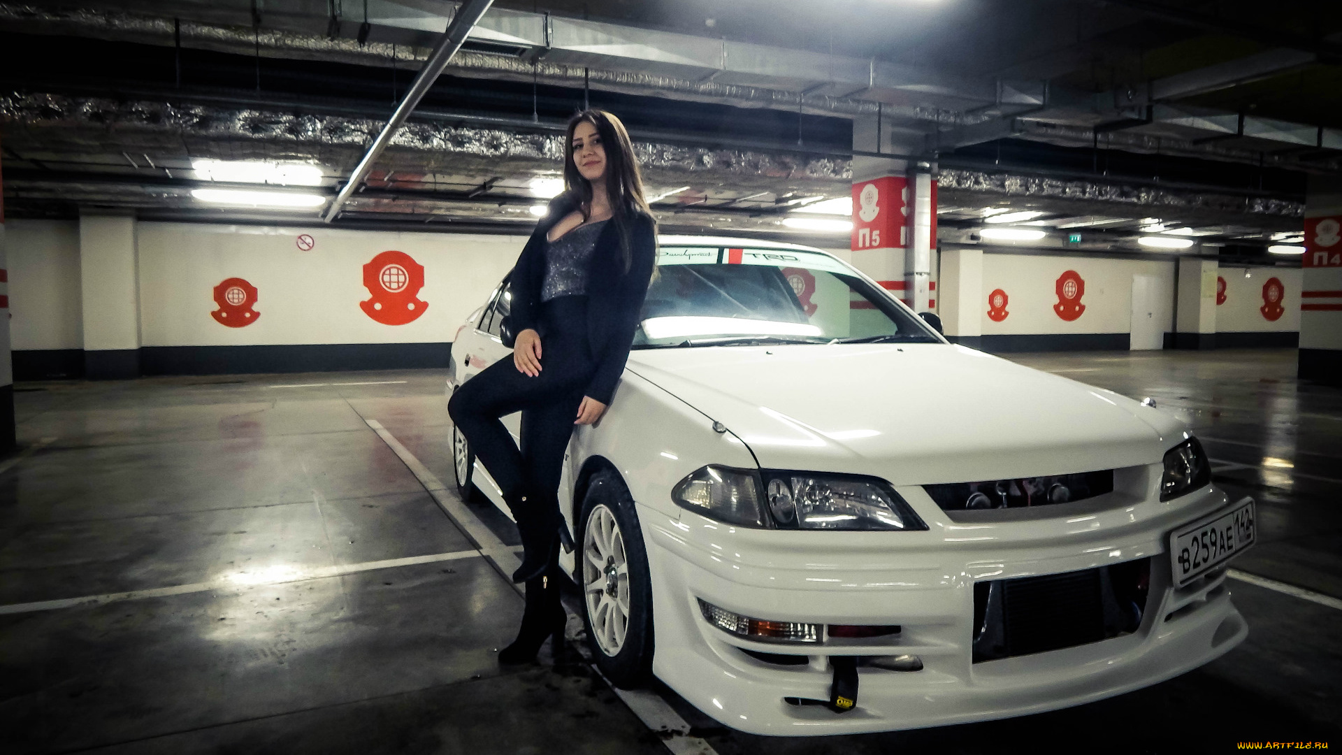 автомобили, -авто, с, девушками, toyota, carina