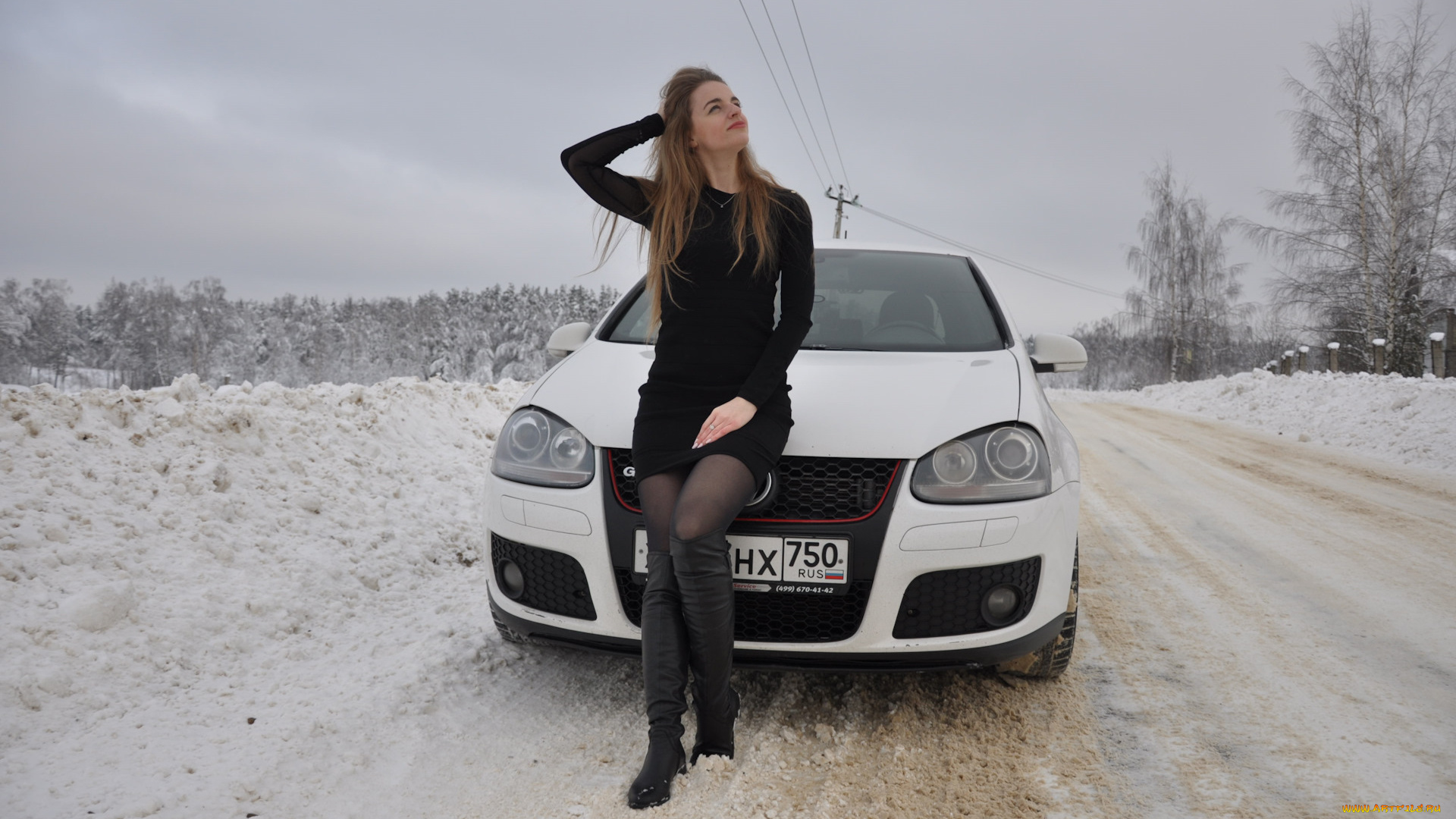 автомобили, -авто, с, девушками, volkswagen, golf