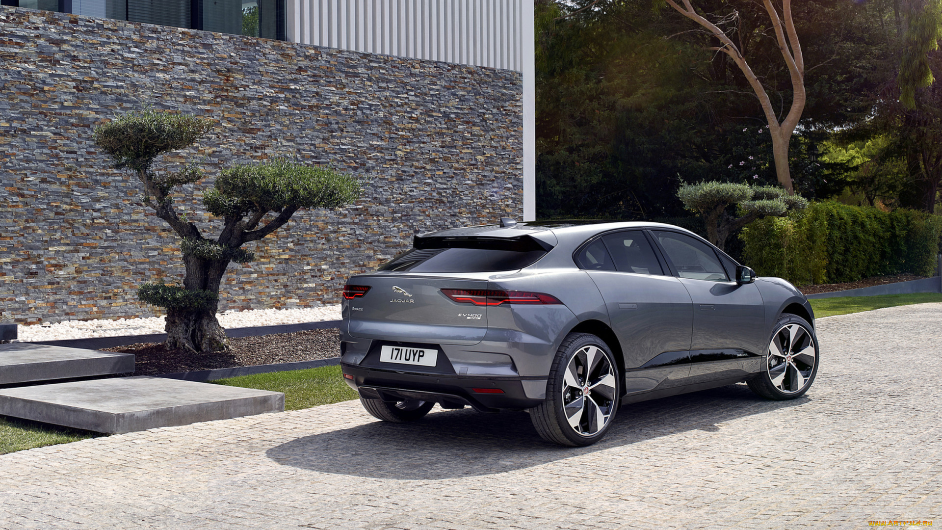 jaguar, i-pace, 2019, автомобили, jaguar, i-pace, 2019, серый, металлик