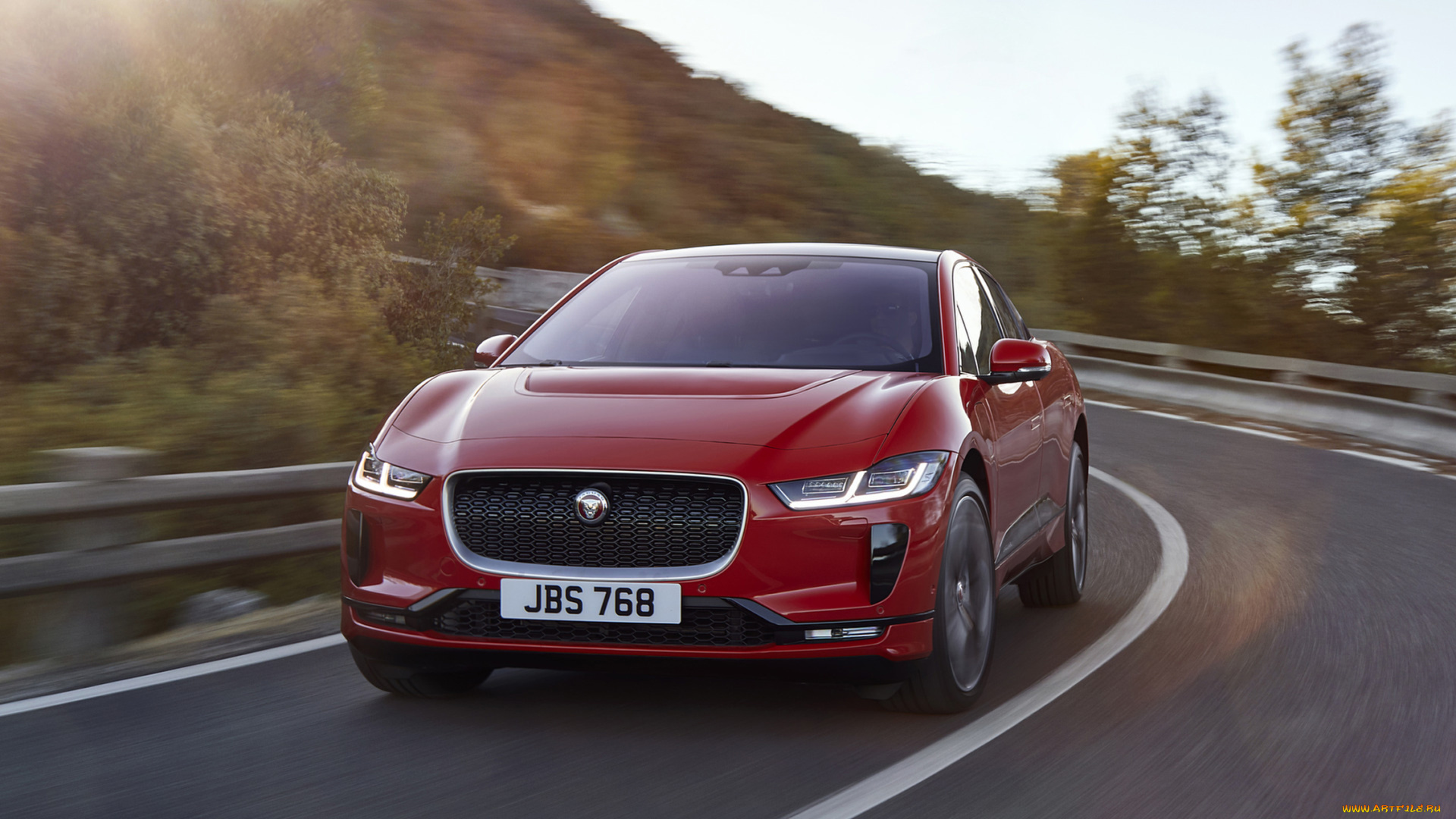 jaguar, i-pace, 2019, автомобили, jaguar, i-pace, 2019, красный