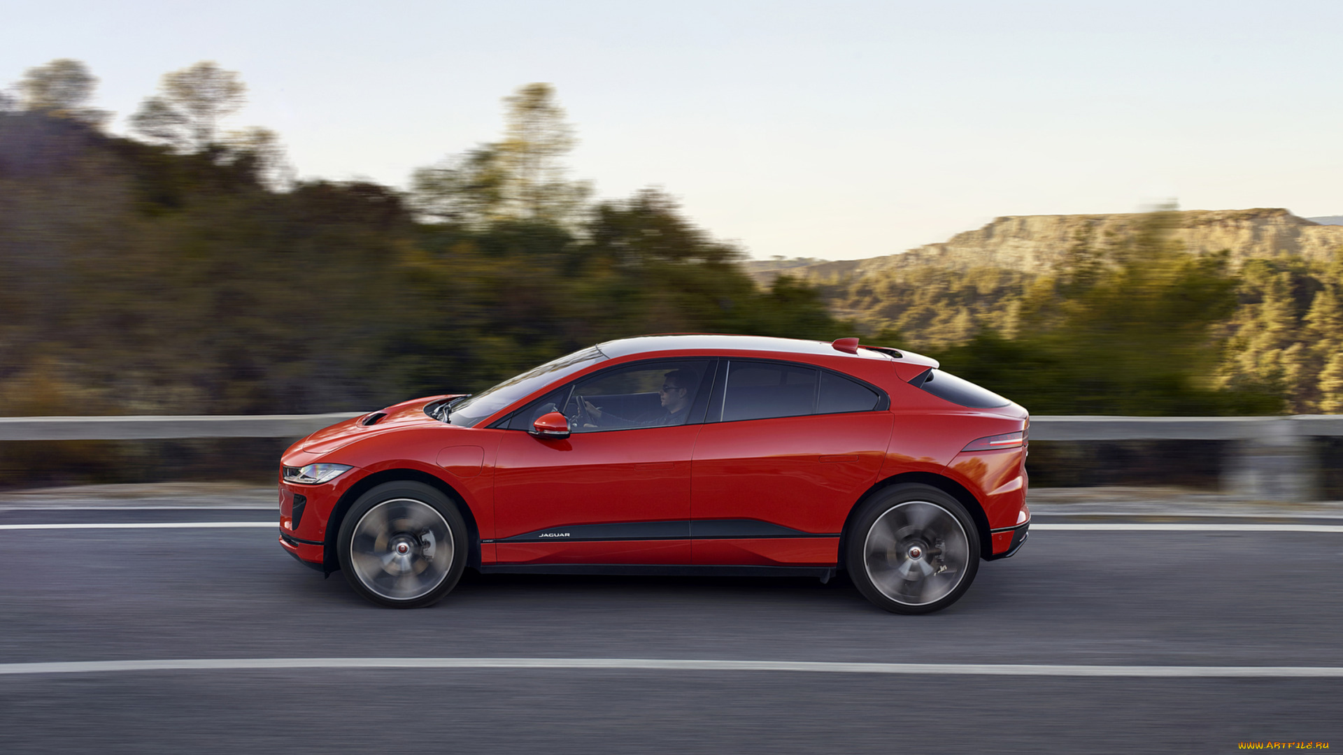 jaguar, i-pace, 2019, автомобили, jaguar, i-pace, 2019, красный