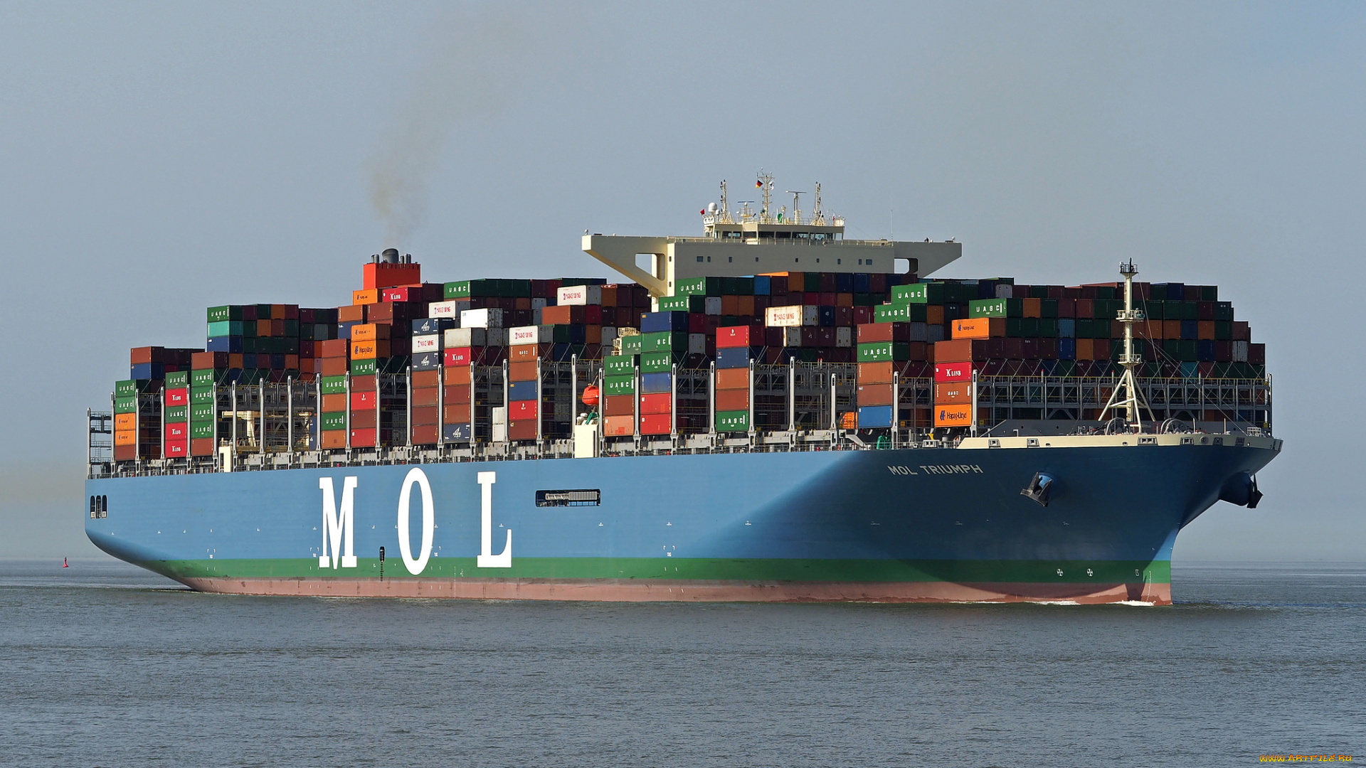 корабли, грузовые, суда, контейнеровоз