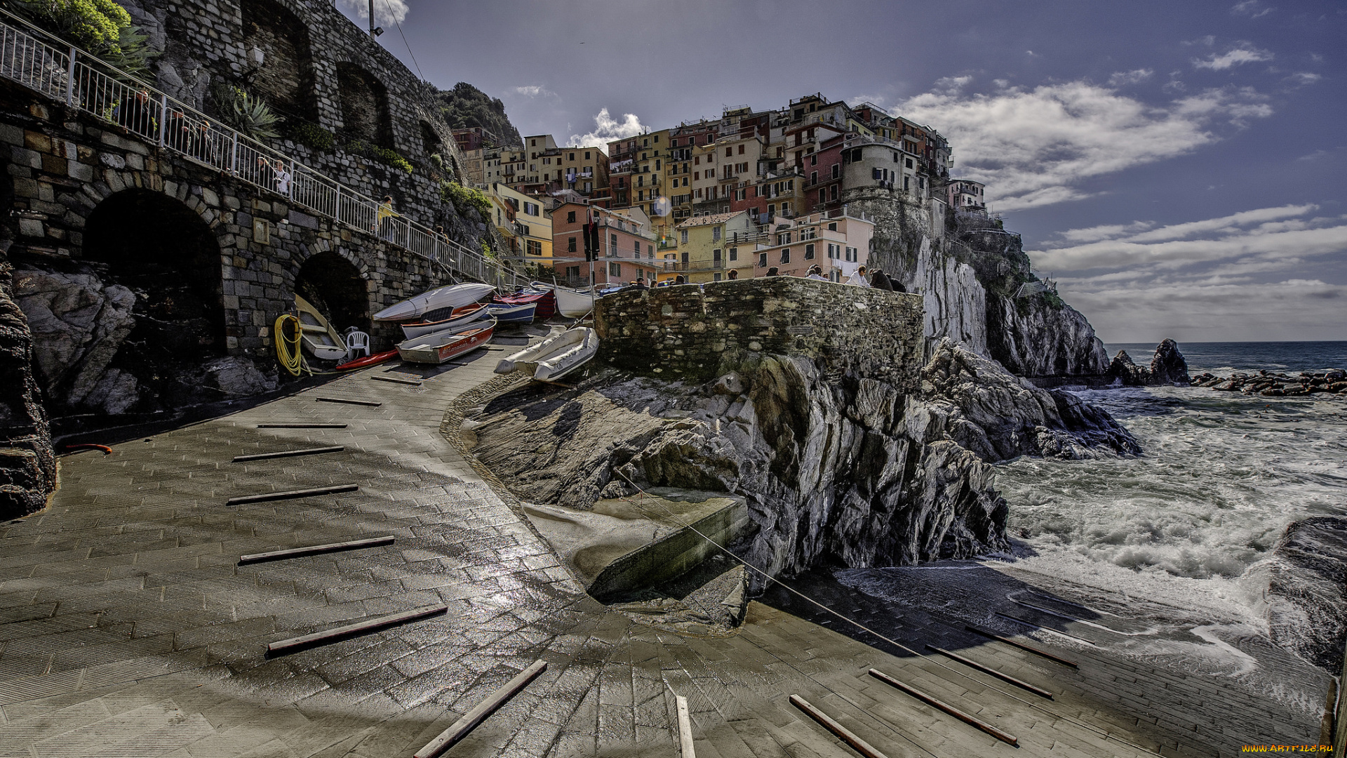 manarola, города, -, пейзажи, простор