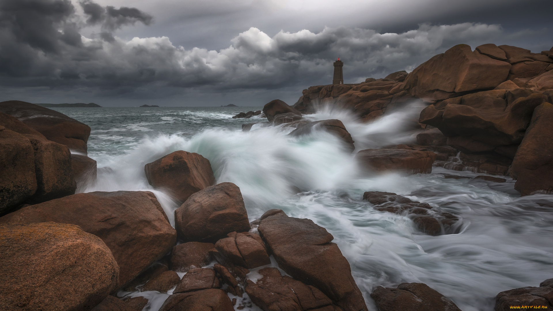 природа, побережье, простор