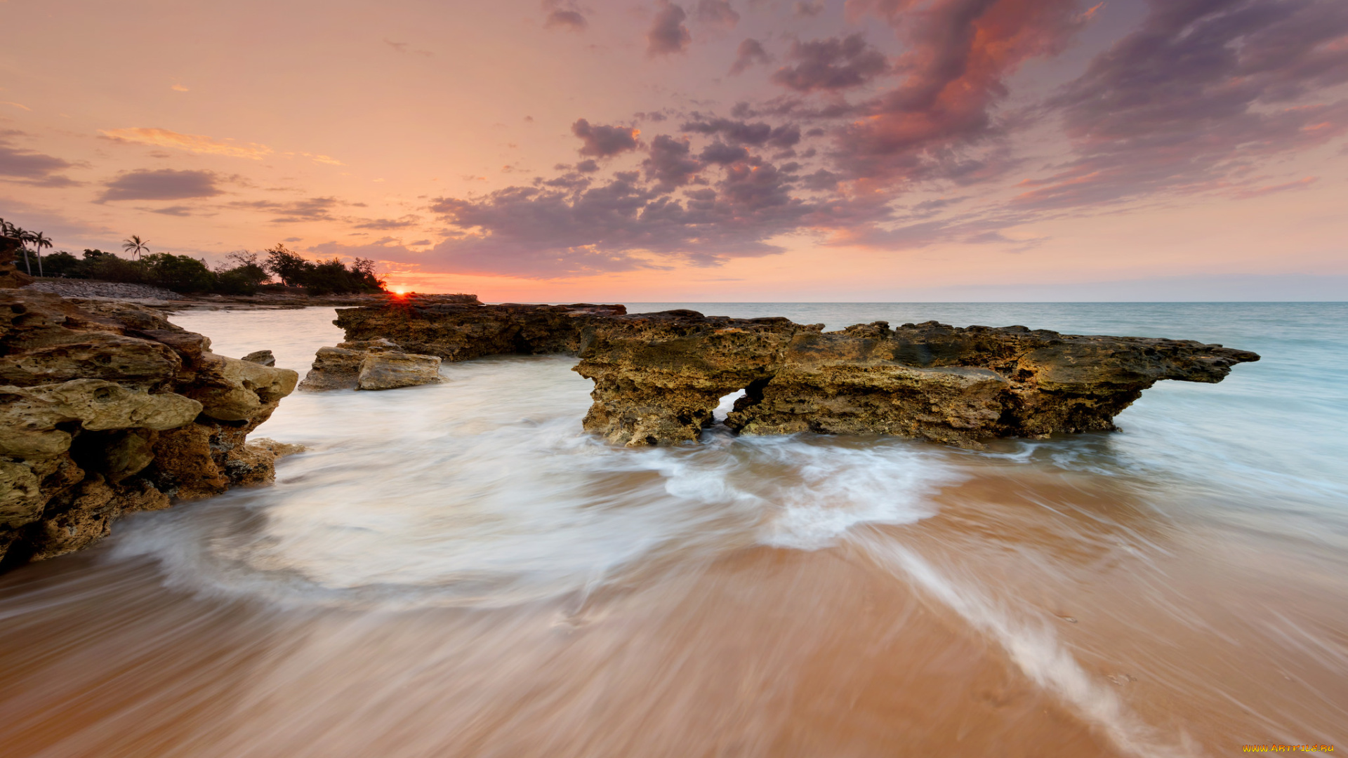 природа, побережье, простор