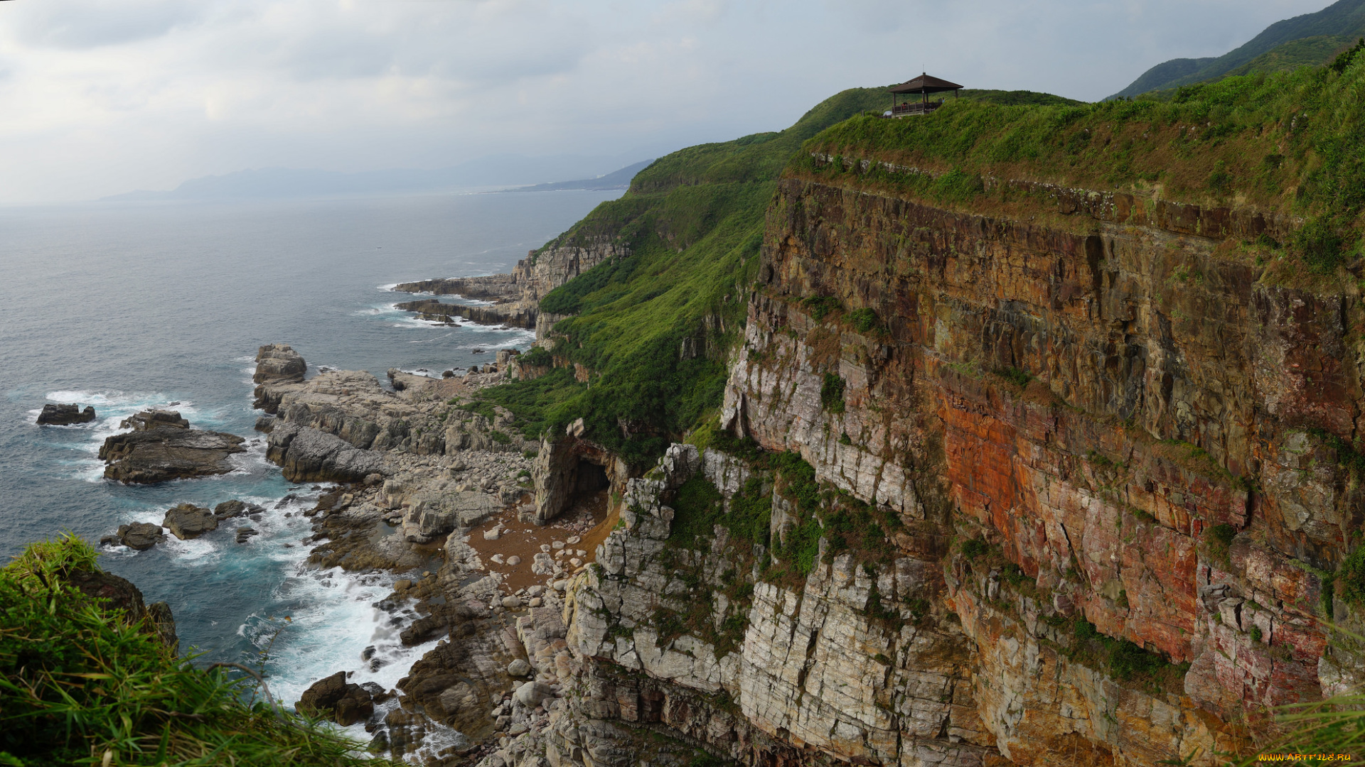 природа, побережье, простор